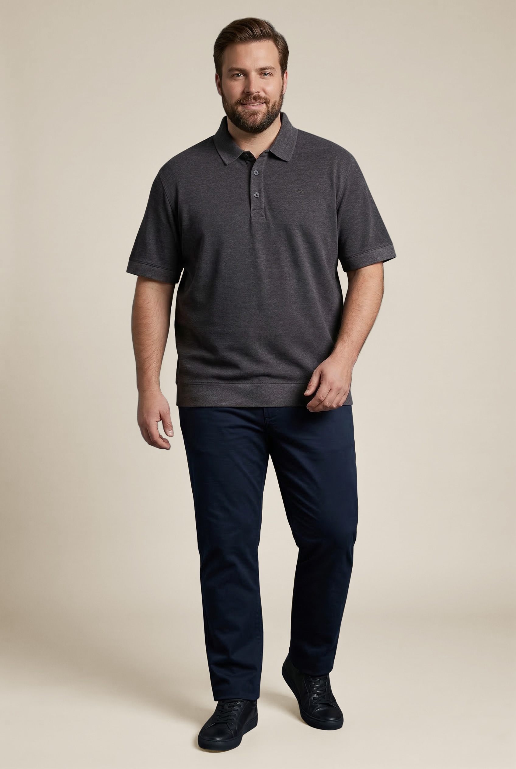 Man's World Plus Poloshirt »auch in Grosse Grössen bis Gr. 7XL Bauch-Fit« Regular Fit Passform, Kurzarm, unifarben, aus Piqué-Material