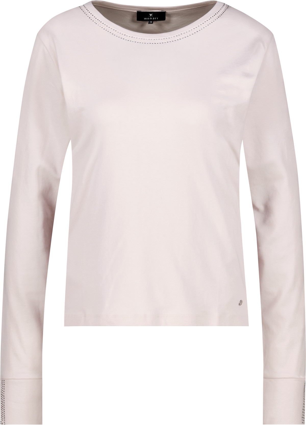 Monari Langarmshirt »Shirt Basic Schmuck« Regular fit mit Rundhalsausschnitt