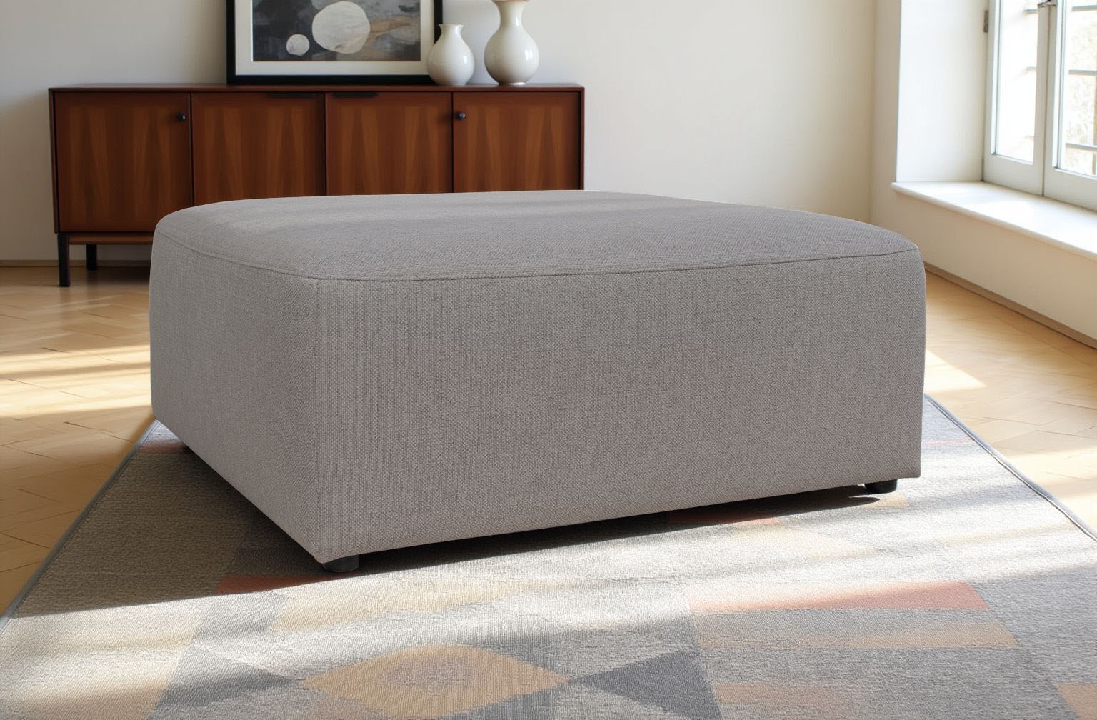 GOODproduct Polsterhocker »Koa, Hocker, passend zur Modulserie KOA« in Webstoff, weicher Lounge-Sitzkomfort