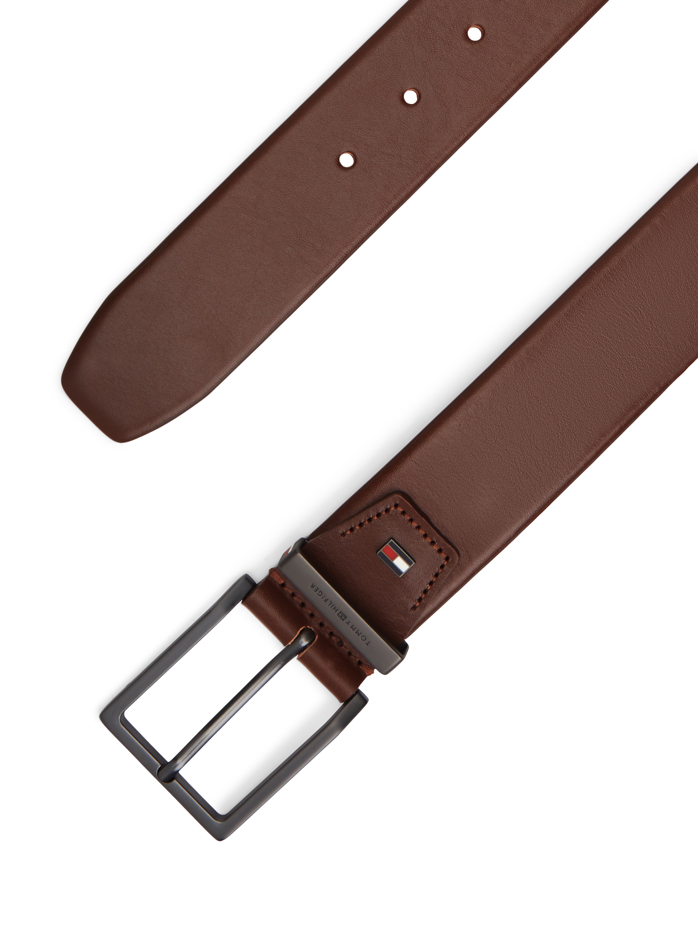 Tommy Hilfiger Ledergürtel »OLIVER SEASONAL« mit eckiger Schnalle und Flag, Breite: 4cm