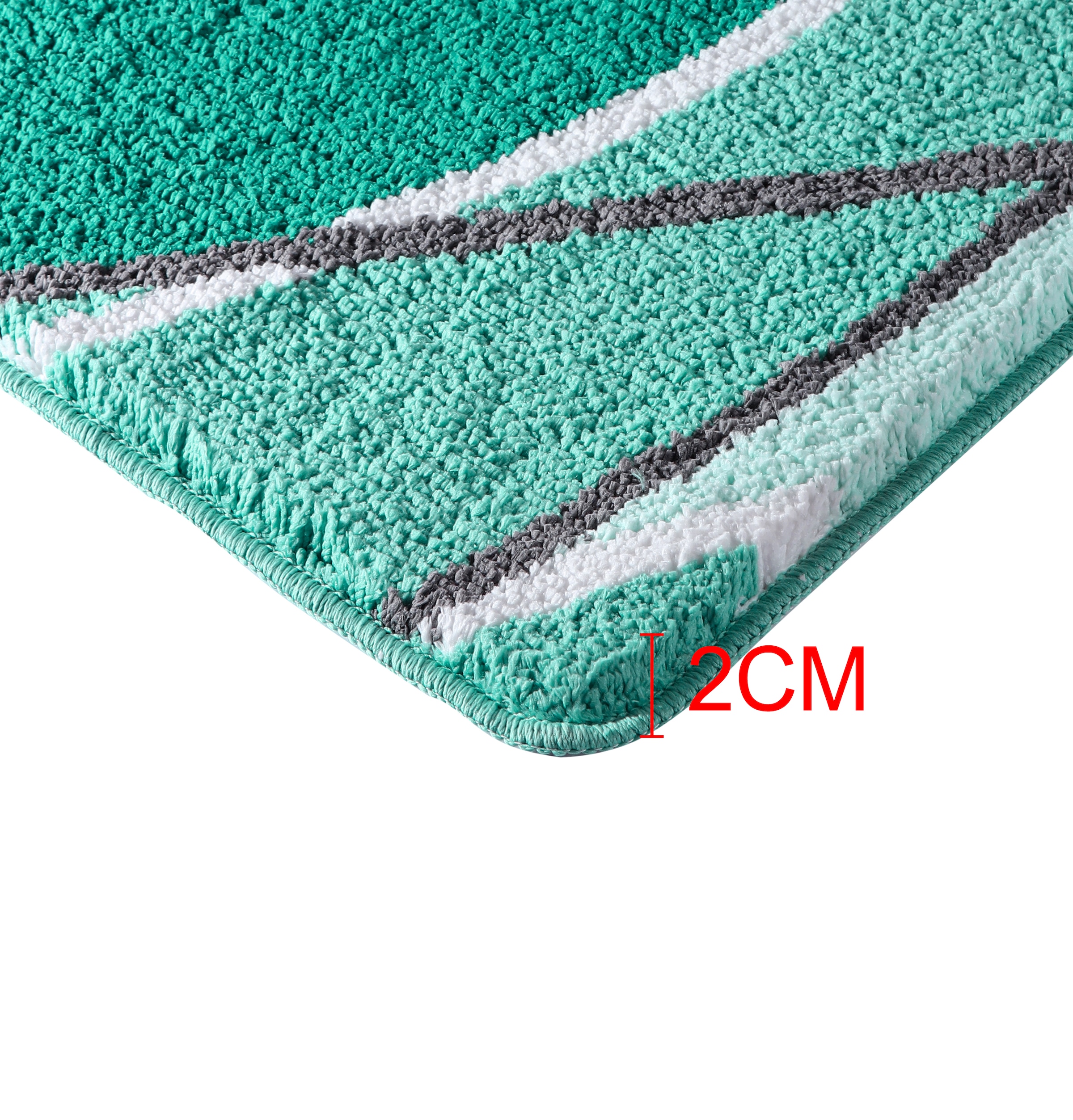 GOODproduct Badematte »Juna mit Muster, Badvorleger, Badezimmer Teppich, Duschvorleger« Höhe 20 mm rutschhemmend beschichtet strapazierfähig besonders weich, Design, Badematten, Badteppich