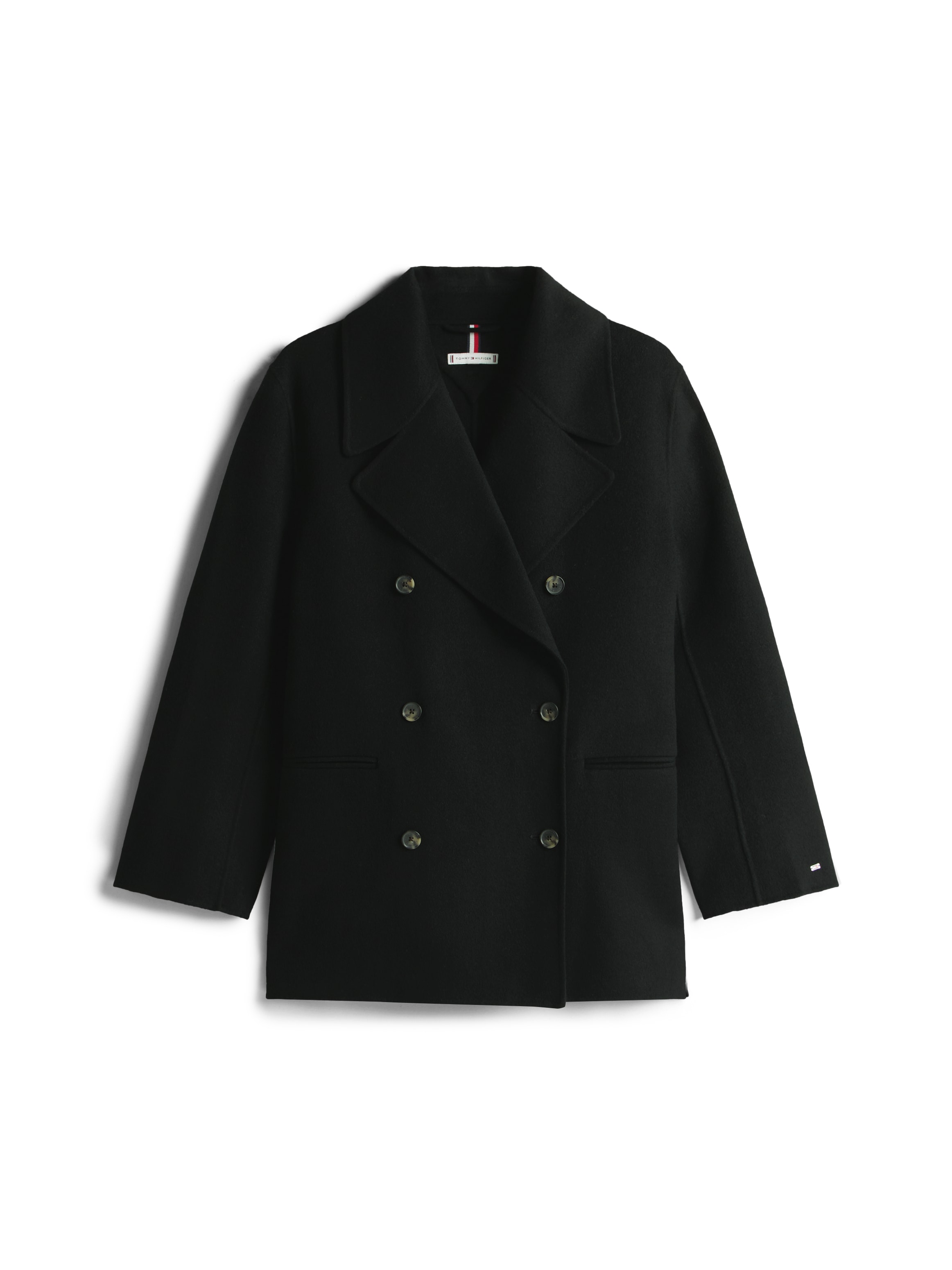 Tommy Hilfiger Manteau court »DF WOOL BLEND REG PEACOAT« mit Wolle