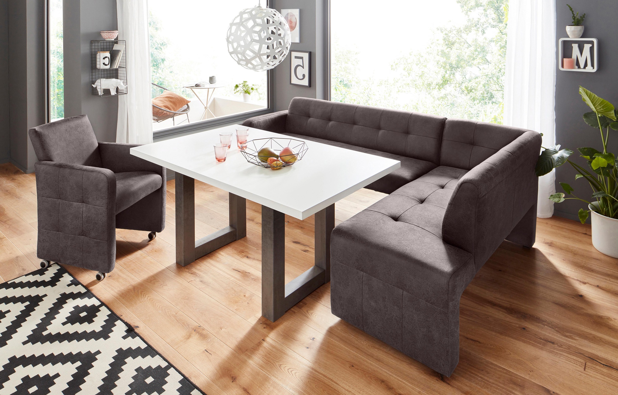 exxpo - sofa fashion Banc d'angle »Barista« Frei im Raum stellbar