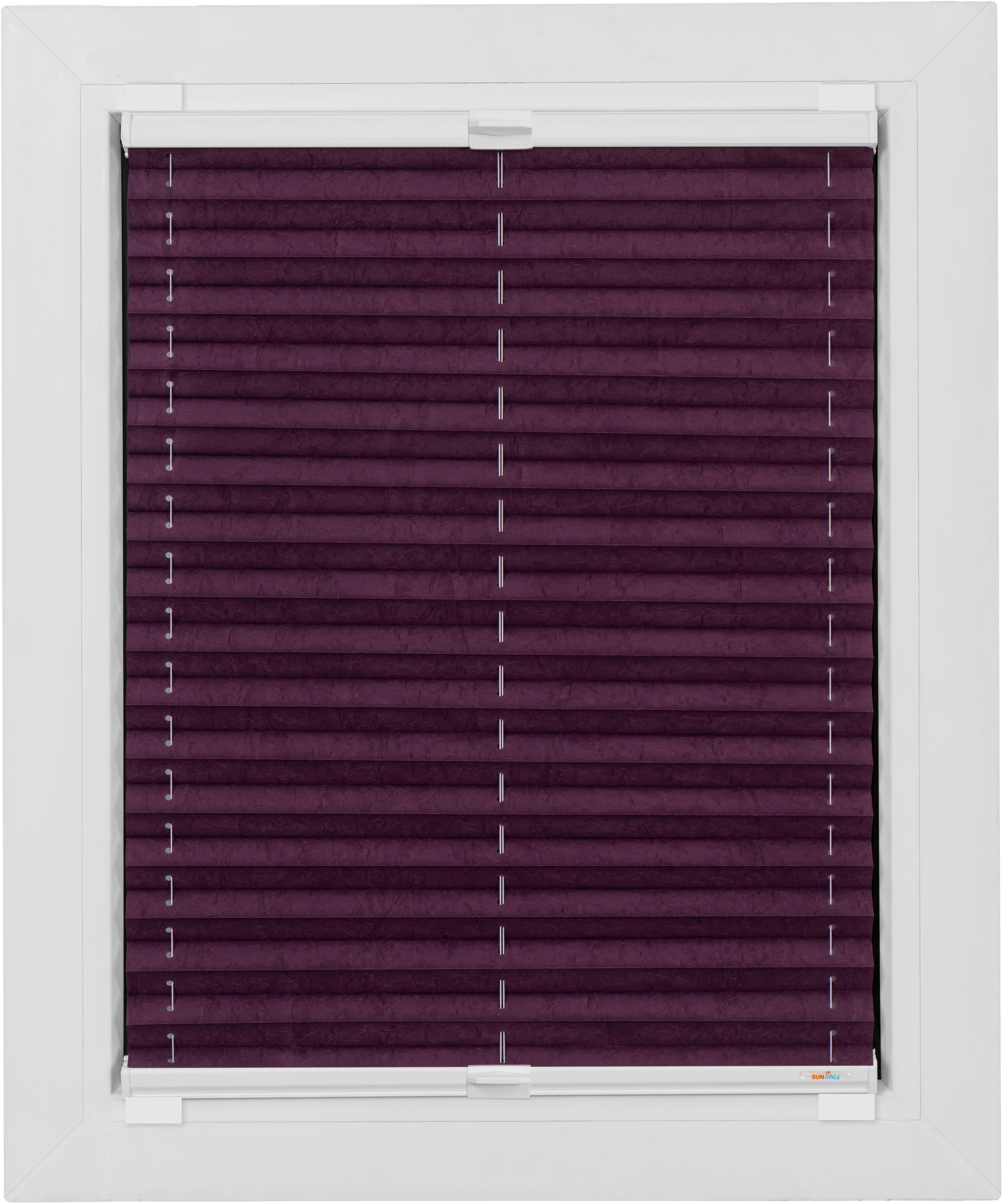 sunlines Plissee »Start-up Style Crush« blickdicht ohne Bohren verspannt geklebt mit Gelenkklebeplatte