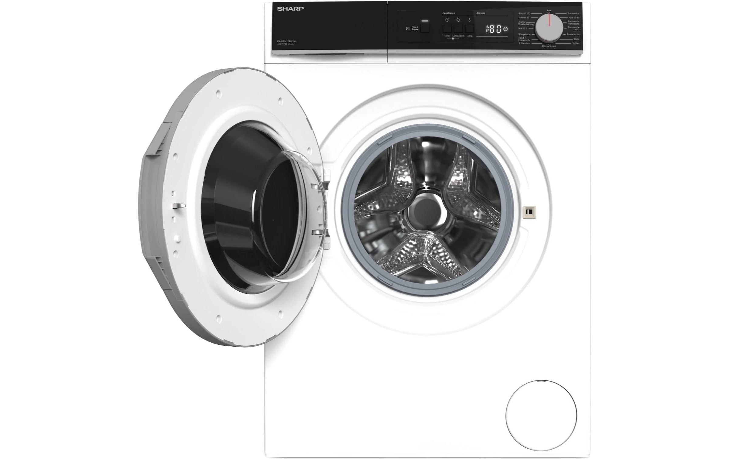 Sharp Machine à laver »ES-NFA612BW1NA-DE« 6 kg 1200 U/min