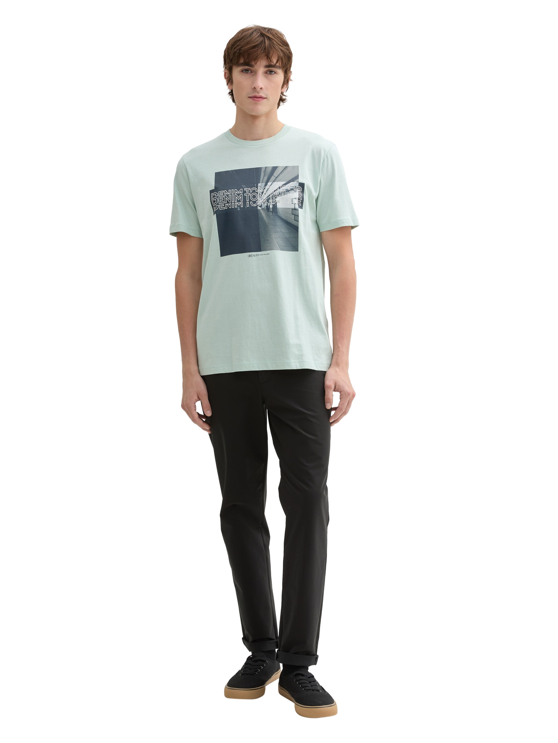 TOM TAILOR Denim T-shirt imprimé mit Frontprint