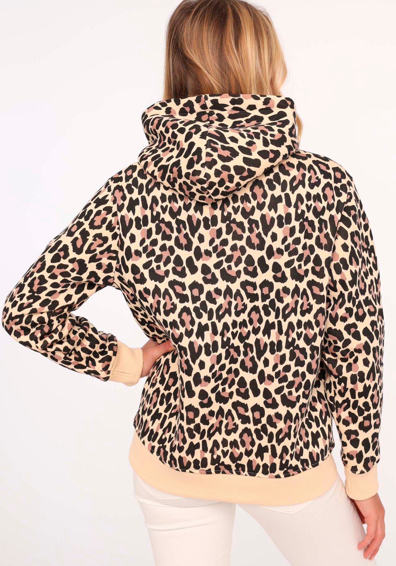 Zwillingsherz Hoodie »"Classic Leo AOP"« Leo Allover  mit Kängurutaschen