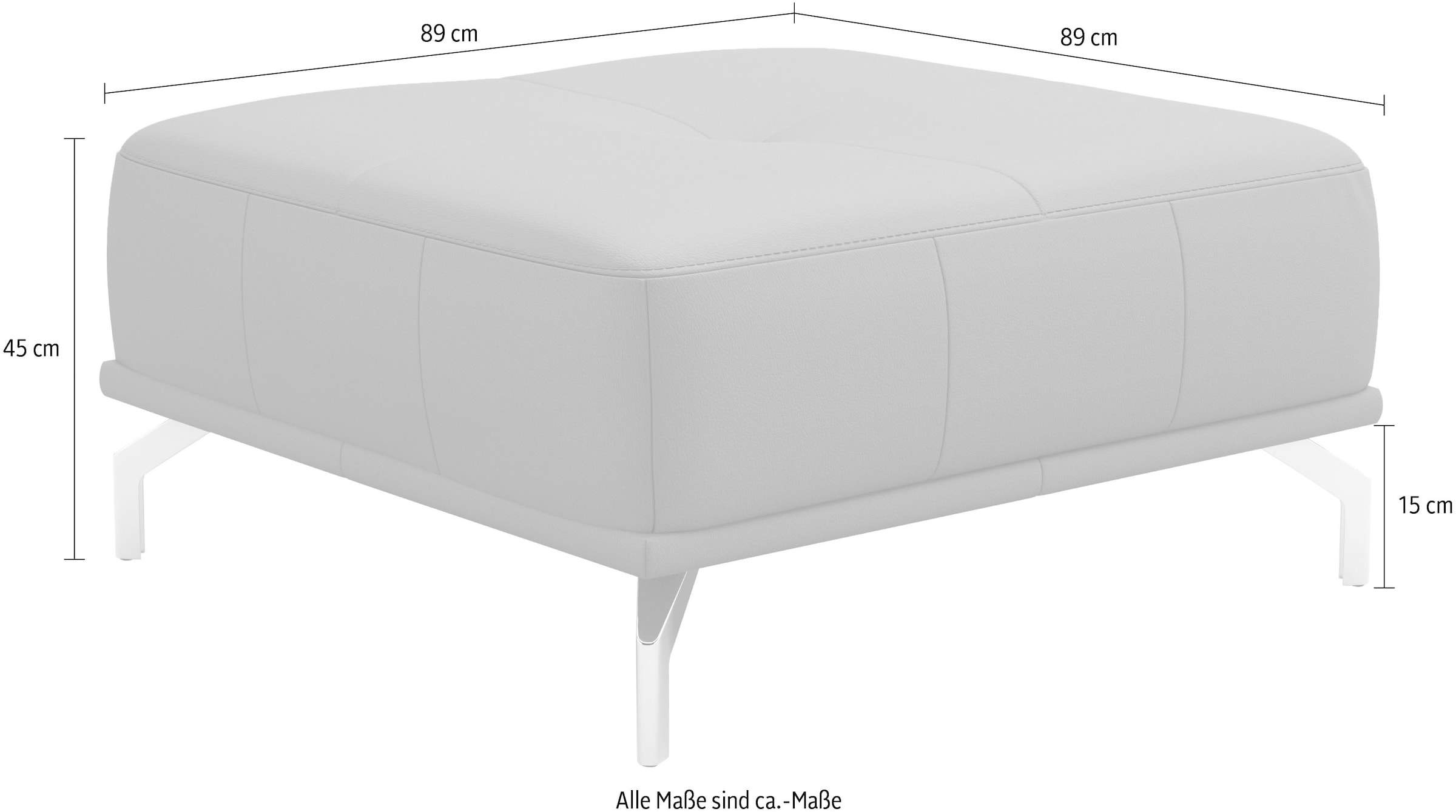 Home affaire Tabouret rembourré »Caluna« moderner Sitzhocker in hochwertiger Verarbeitung
