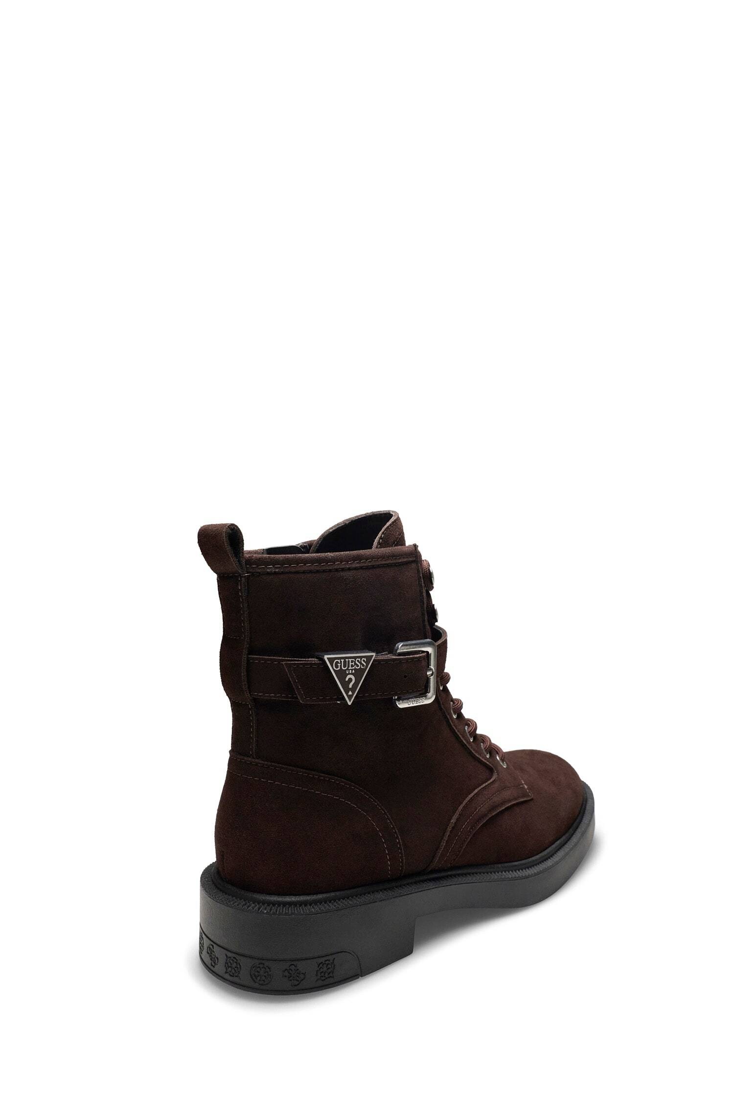 Guess Schnürstiefelette »FELLINI2«  Schnürboots, Herbst-Stiefelette mit Zierschnalle am Schaft