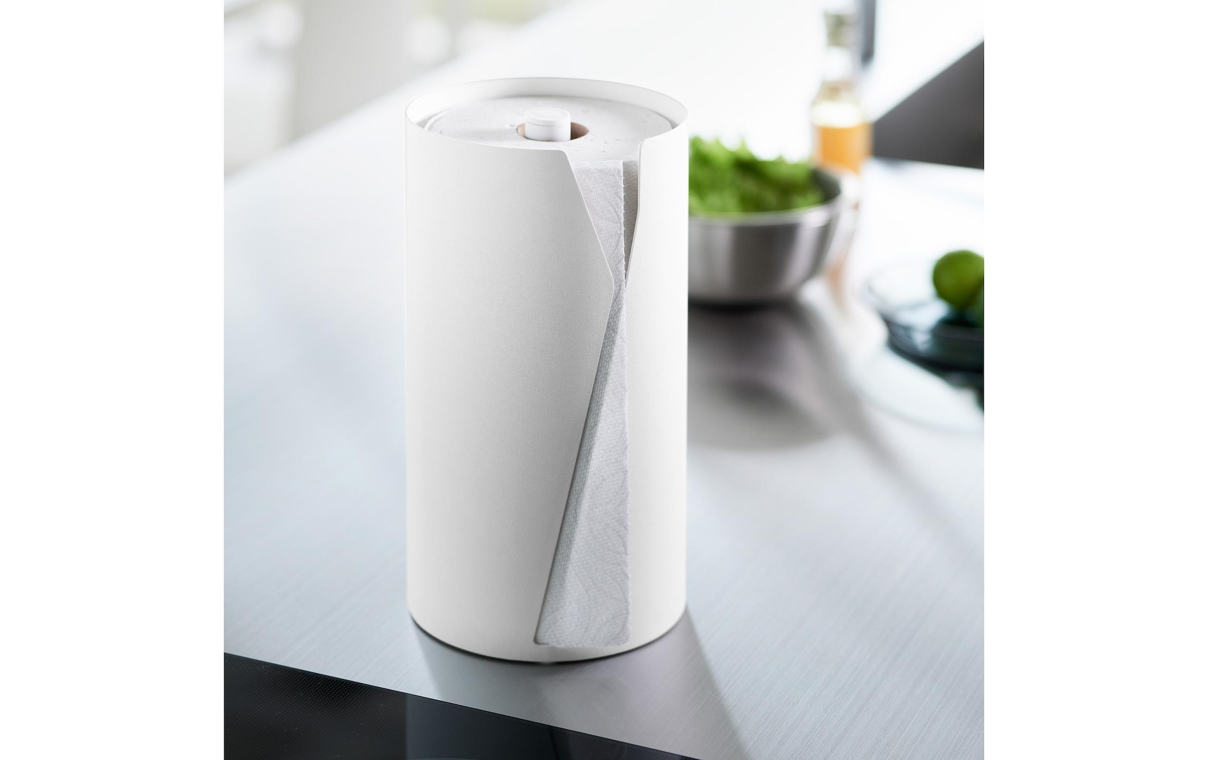 Yamazaki Küchenrollenhalter »Tower 16 x 16 x 30.2 cm« Runder Küchenrollenhalter aus Stahl mit beschwerter Basis