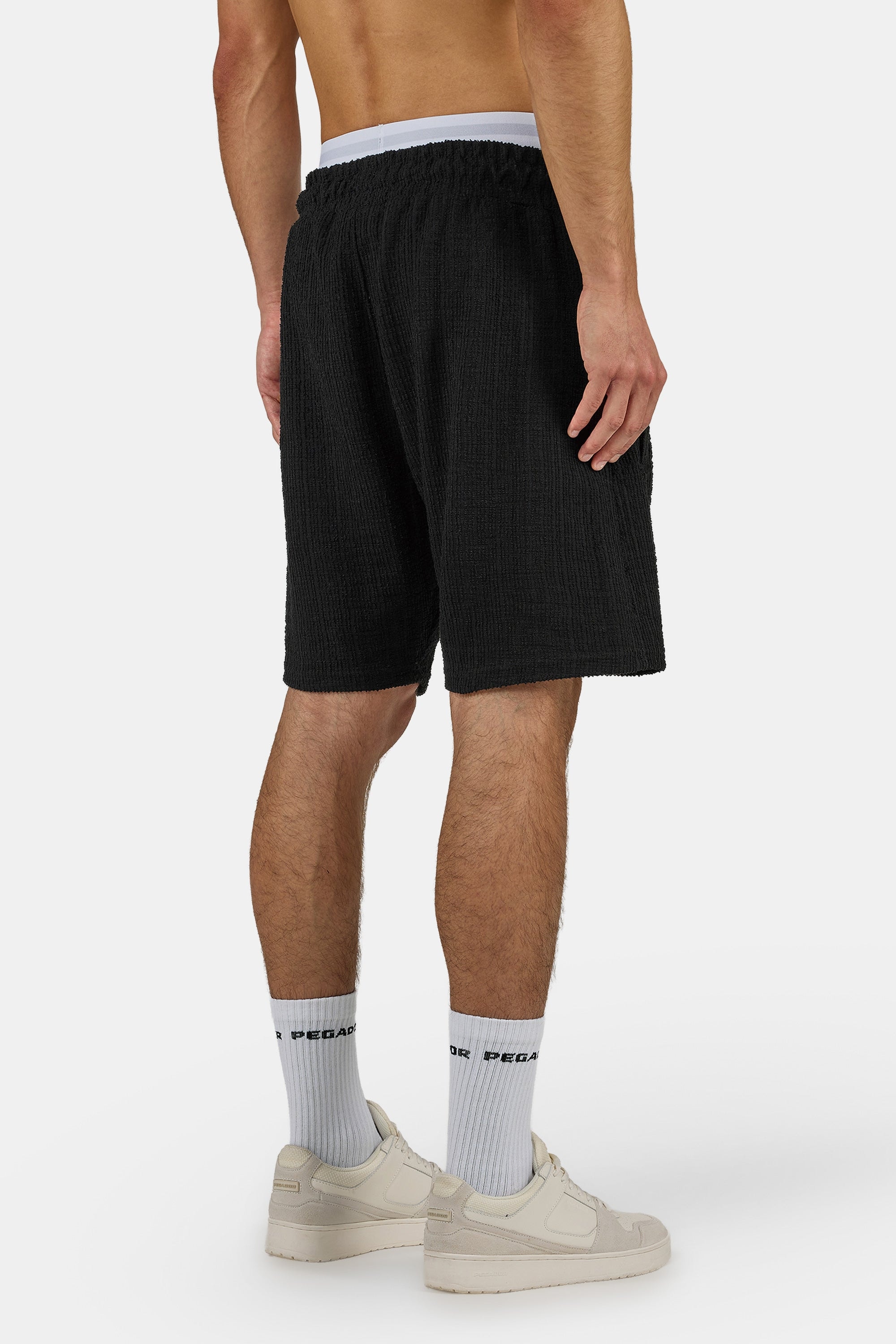 PEGADOR Short »Libco Structured Knit Shorts«  mélange de matériaux, coupe régulière