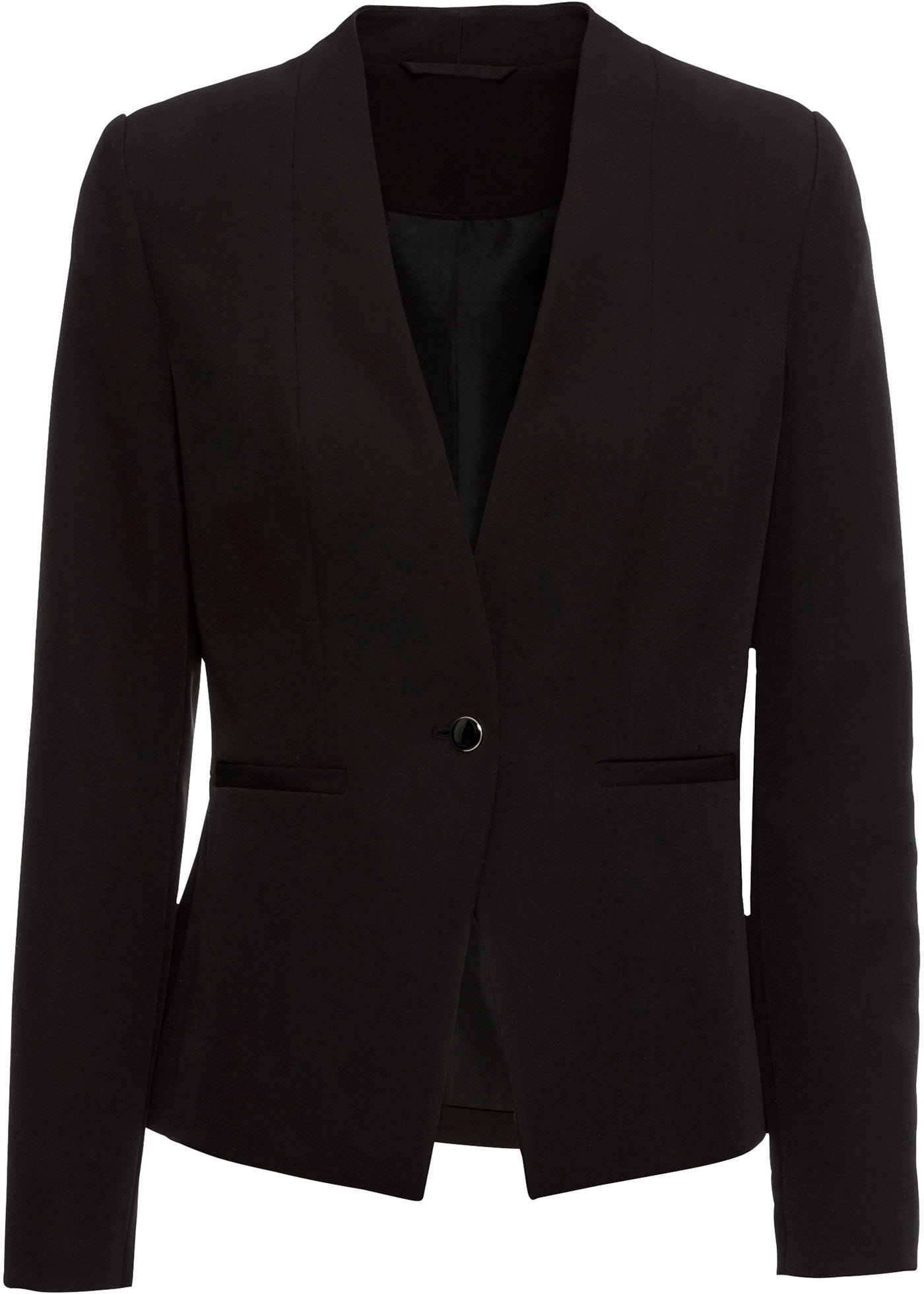 bonprix Jackenblazer stilvoller Auftritt, figurbetonte Passform, mit Stehkragen