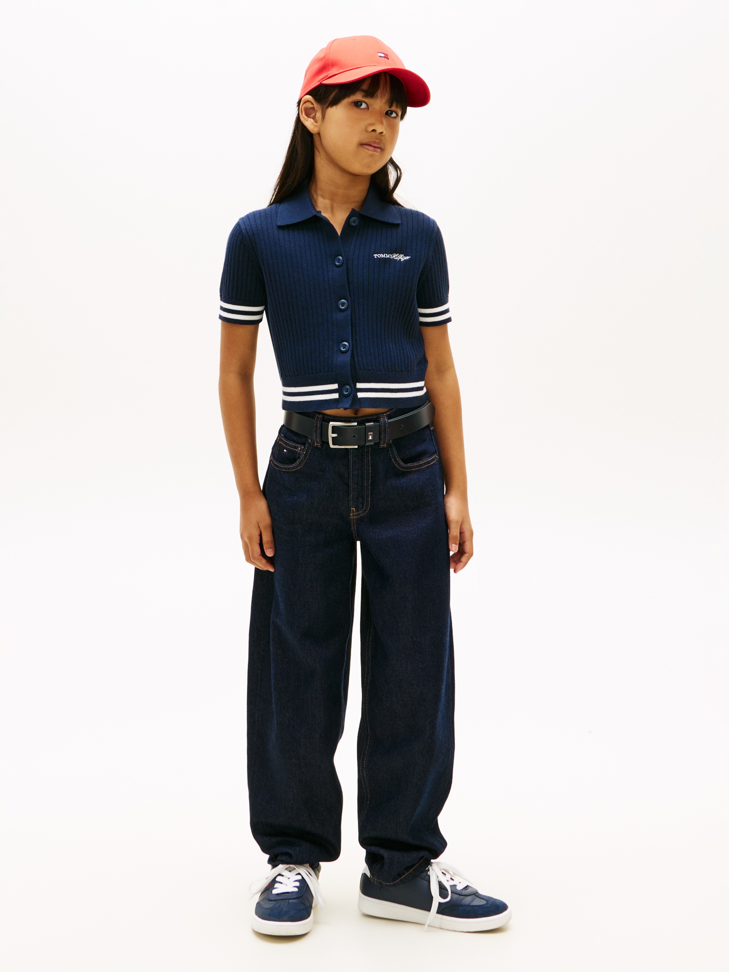 Tommy Hilfiger Veste en tricot »SWEATER RIB POLO SS« Kinder bis 16 Jahre, regular fit