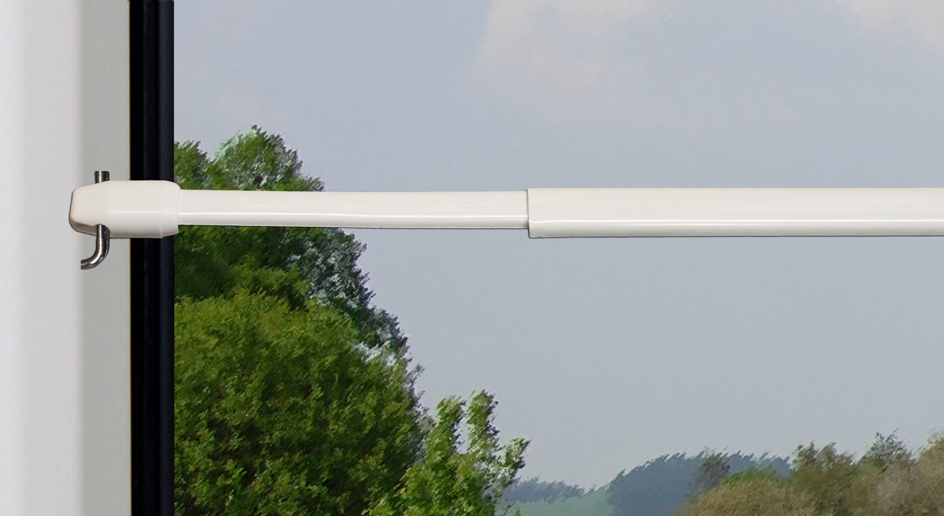 indeko Scheibenstange »Scheibenstange ausziehbar 1-läufig, 2 Stück« Ø 11 mm 1 läufig-läufig ausziehbar