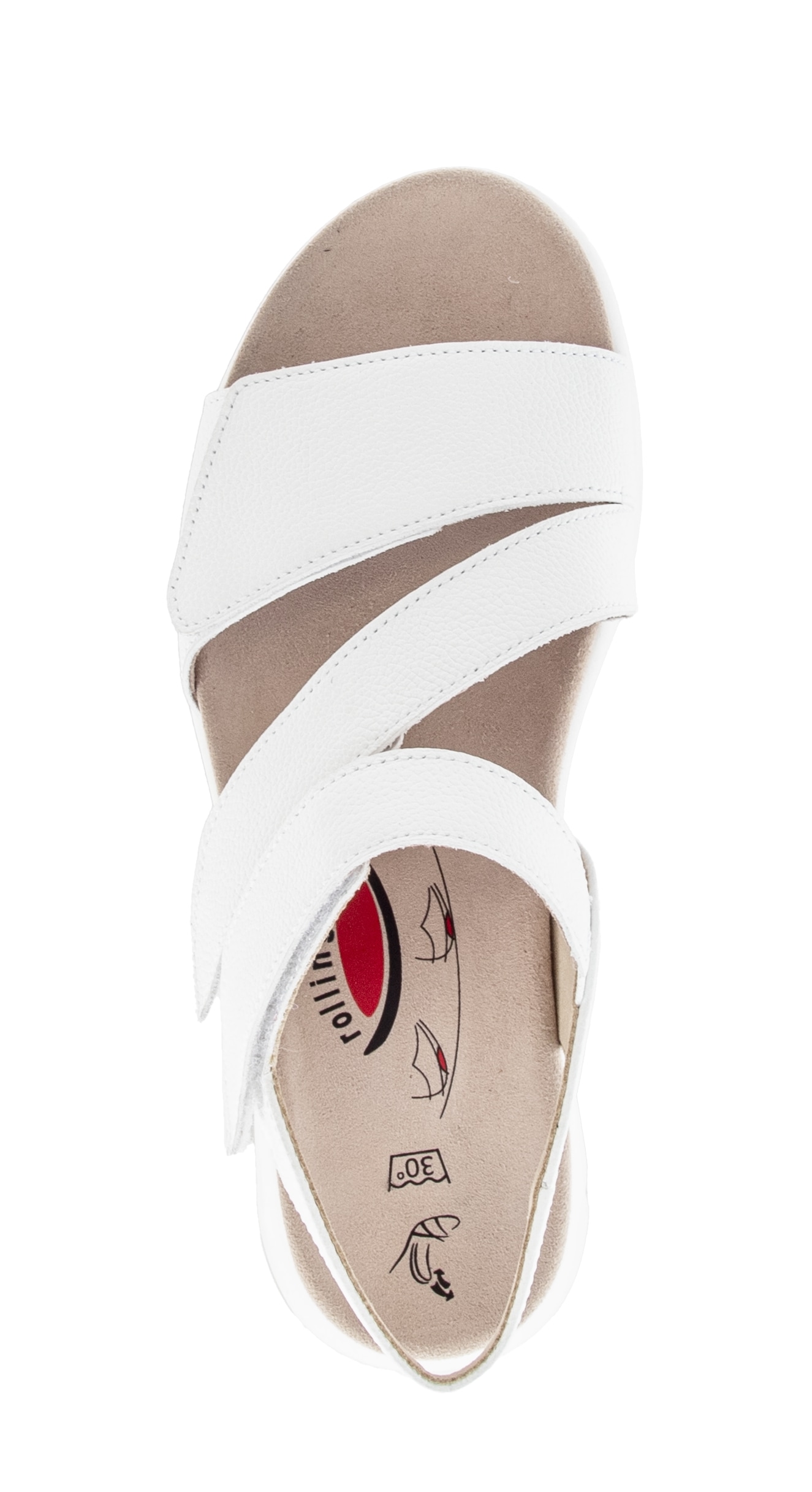 rollingsoft Sandales  talon compensé, sandale à brides en largeur confort G (= large)