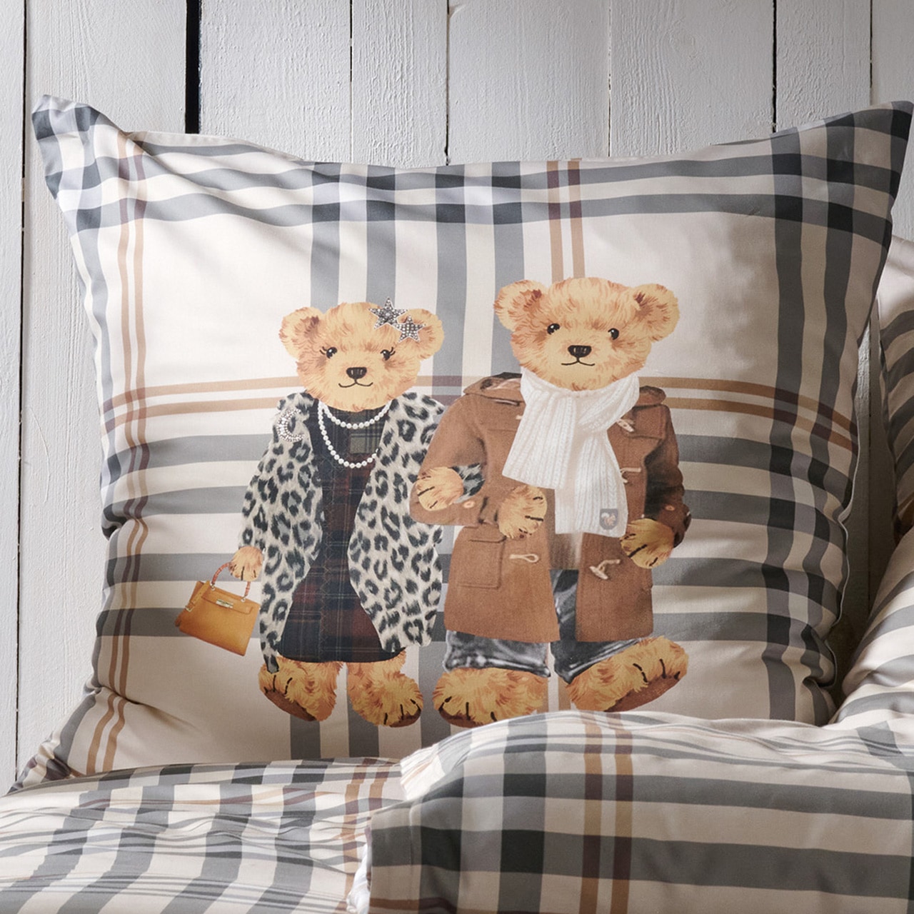 APELT Bettwäsche »John« 2 Bettwäsche-Set mit Reissverschluss, Baumwoll-Satin, Digitaldruck