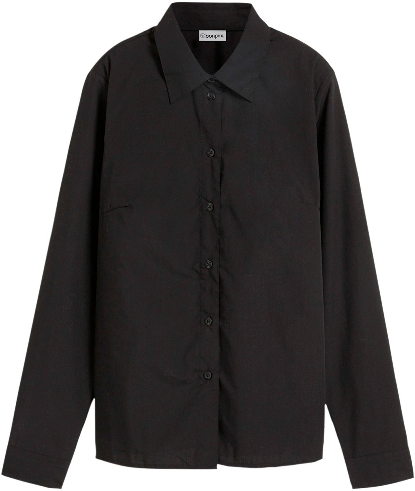 bonprix Blouse à manches longues »Bluse« lockere Passform, für eleganten Auftritt, aus Baumwollmischung