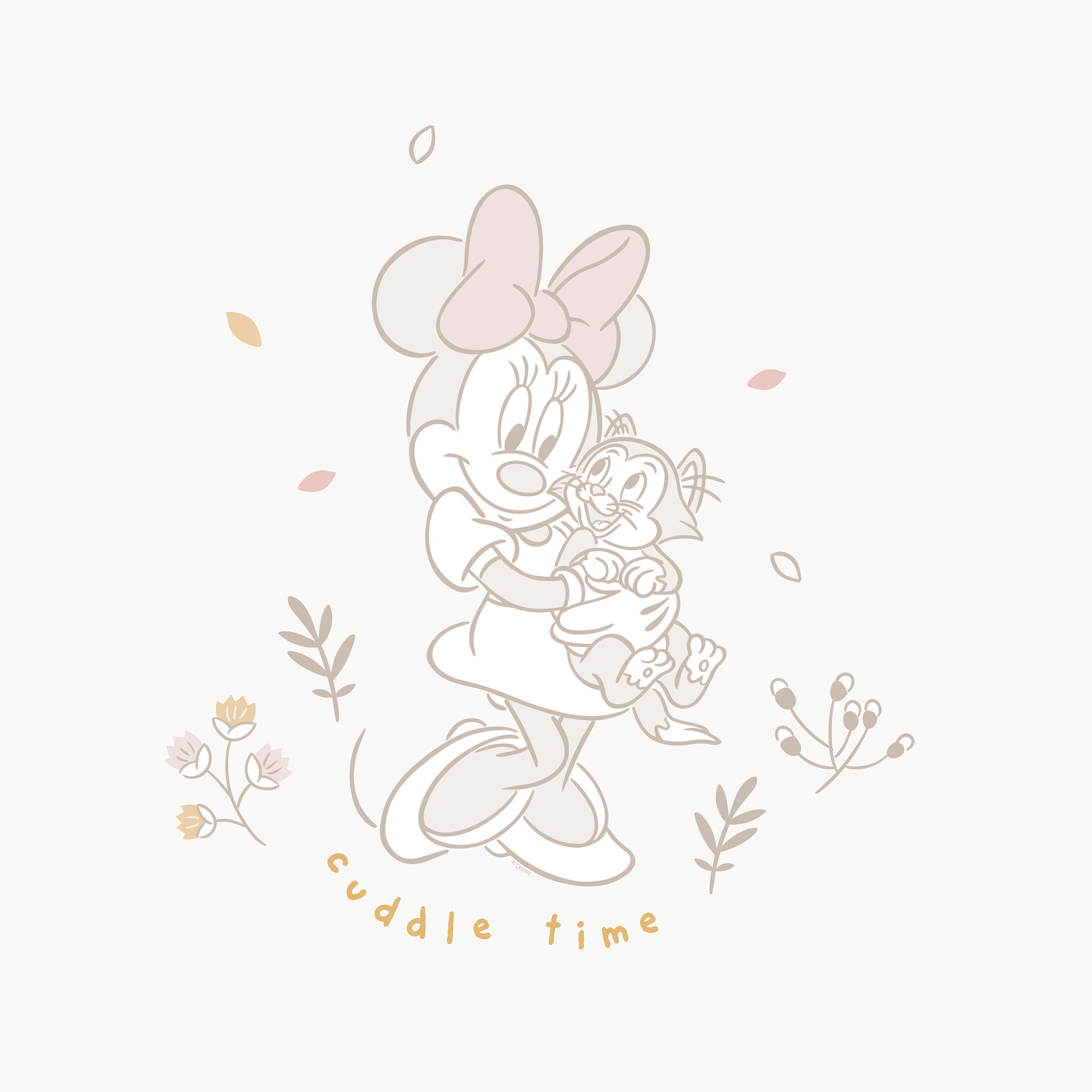 Komar Tableau sur toile »Disney Minnie Mouse Cuddle Time« 1 cuis tlg. 40 x 40 cm (Breite x Höhe) - Kinderzimmer, Dekoration