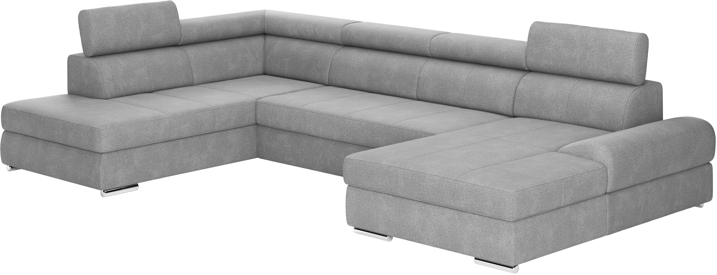 sit&more Paysage de salon »U-Form« mit verstellbaren Kopfteilen, wahlweise mit Bettfunktion