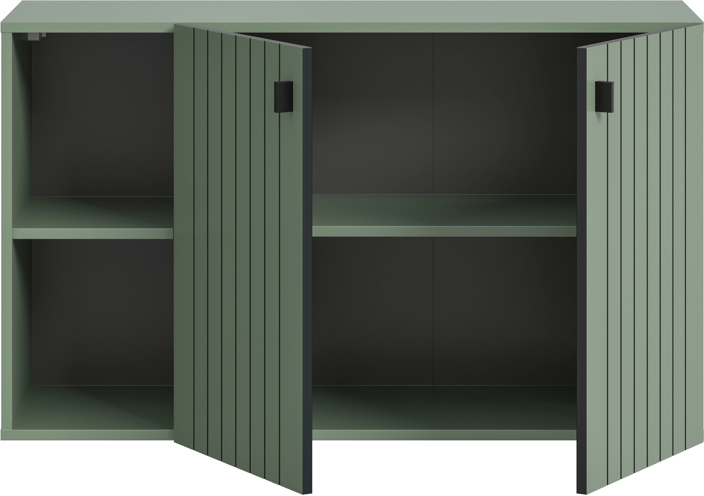 Home affaire Schuhschrank »TATIO, Breite 106 cm, hängend, Rillenopik, offene Fächer« 1 Stk. tlg. Schuhschrank, Schuhkommode, Flurkommode, Kommode, Hängeschrank