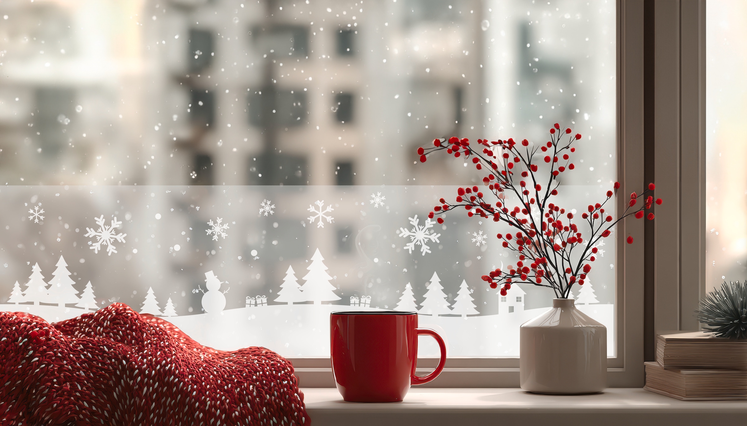 GARDINIA Film pour fenêtre »Statische Deko-Folie X-Mas Bäume halbtransparent 20 x 150 cm« 1 cuis halbtransparent statisch haftend halbtransparent