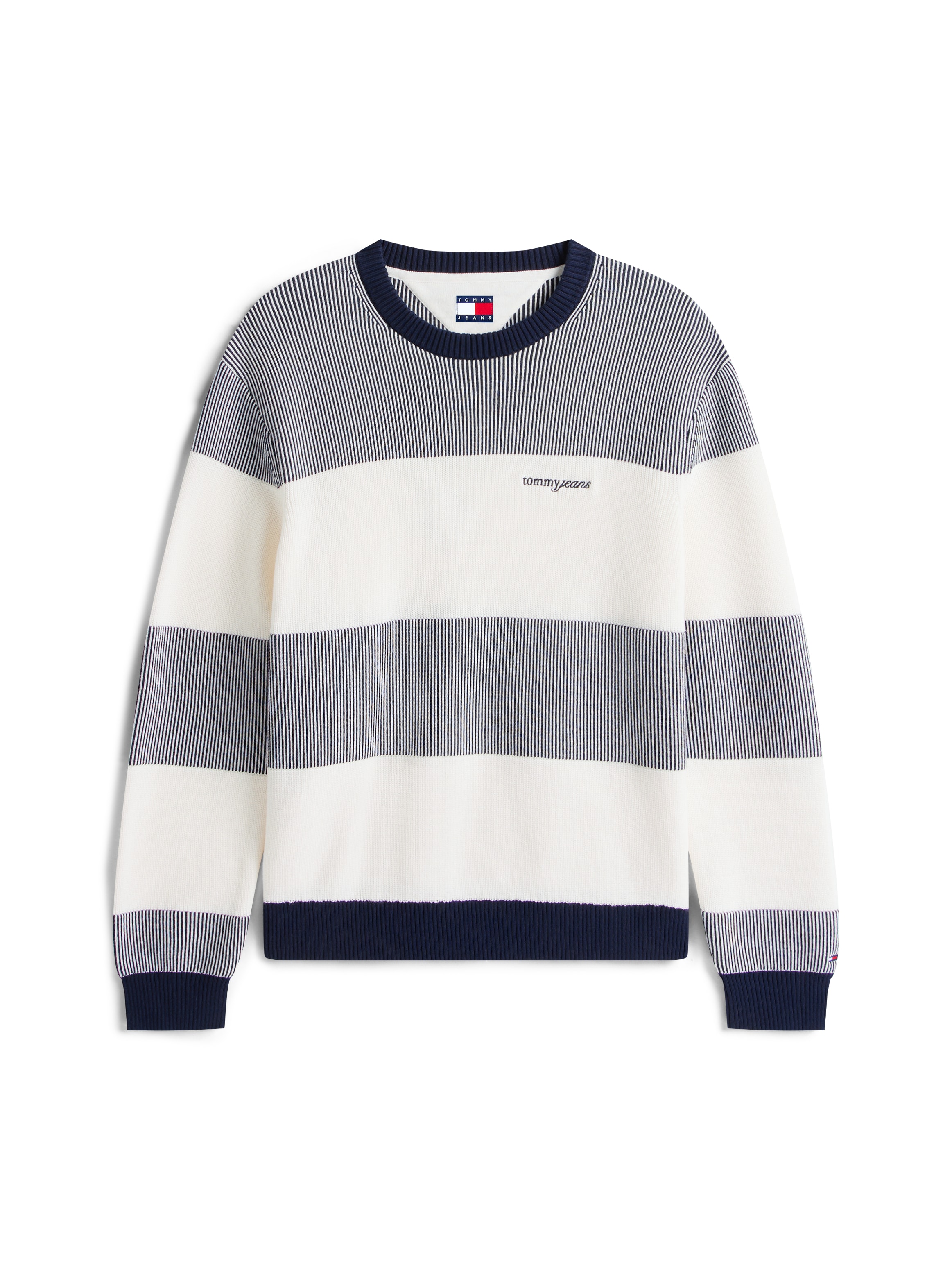 Tommy Jeans Sweatshirt »SCRIPT SWEAT«, Regular fit mit Rundhalsausschnitt
