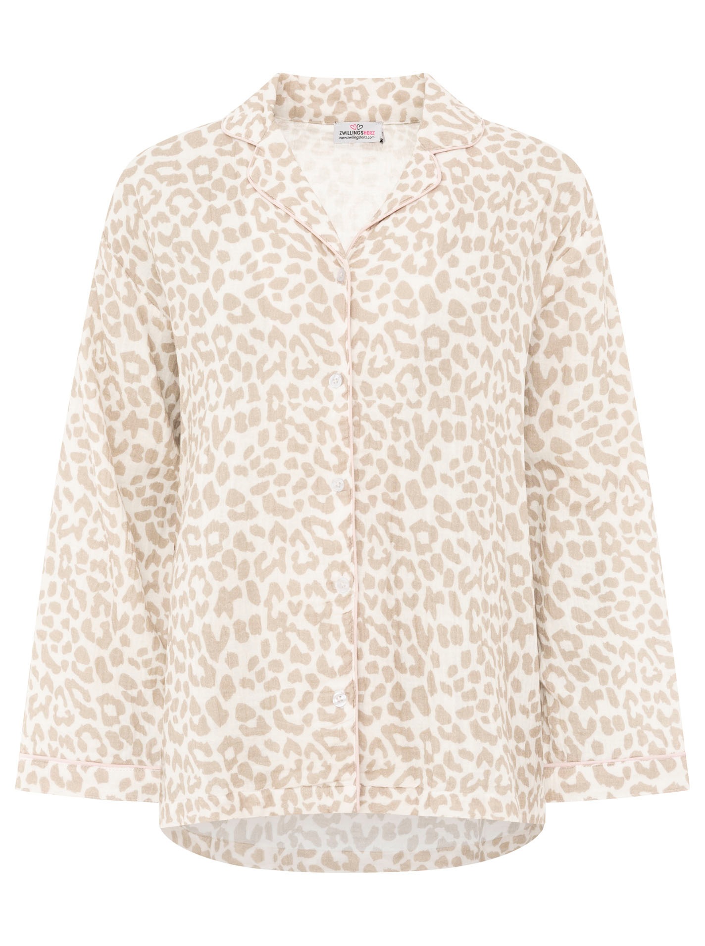 Zwillingsherz Pyjama »Classic Leo« 2 motif léopard, haut avec boutons, pantalon avec taille élastique