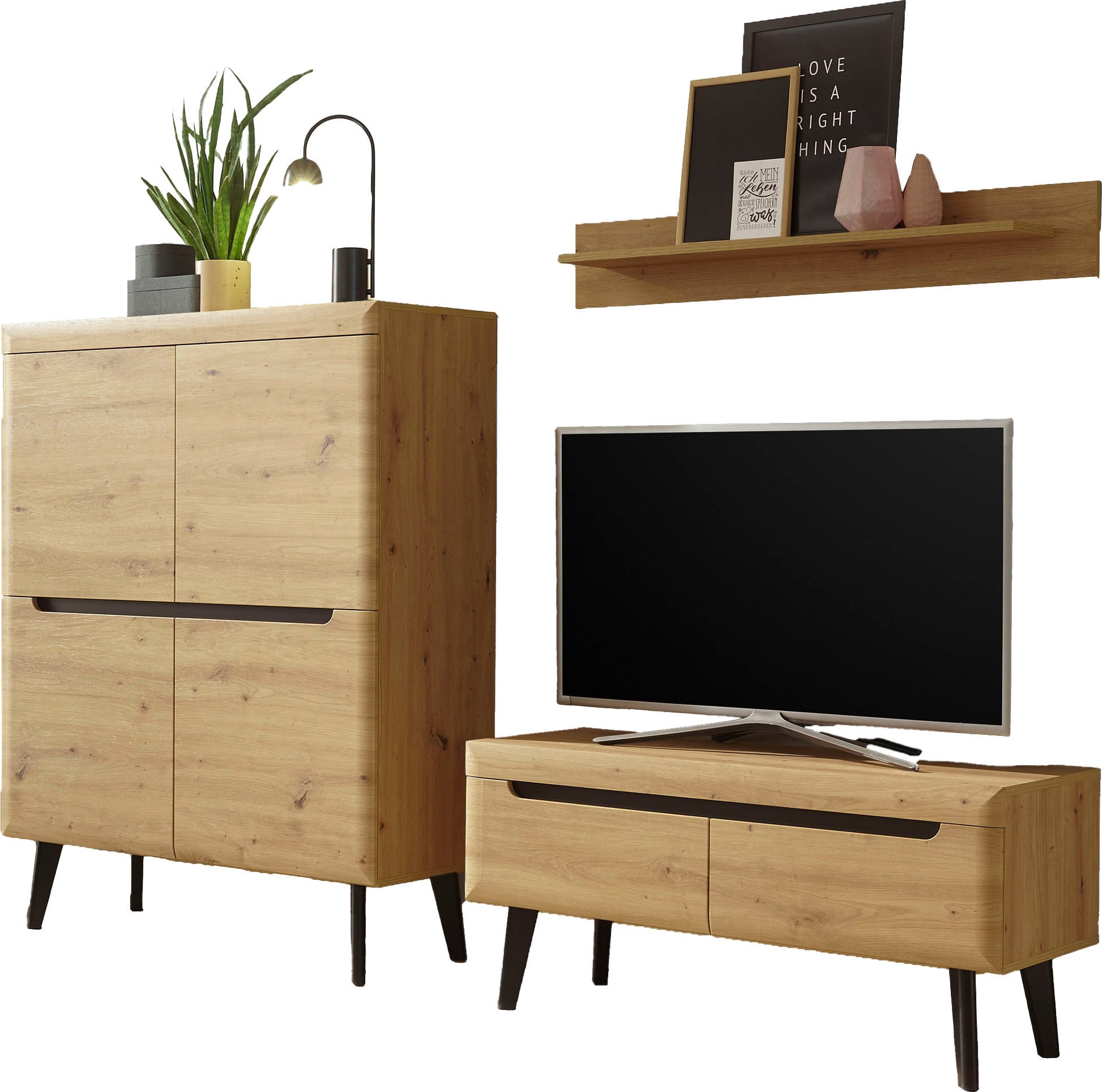 Home affaire Wohnwand »Torge, Anbauwand, Schrankwand, Mediawand, Wohnzimmer-Set« 3 Stk. tlg.