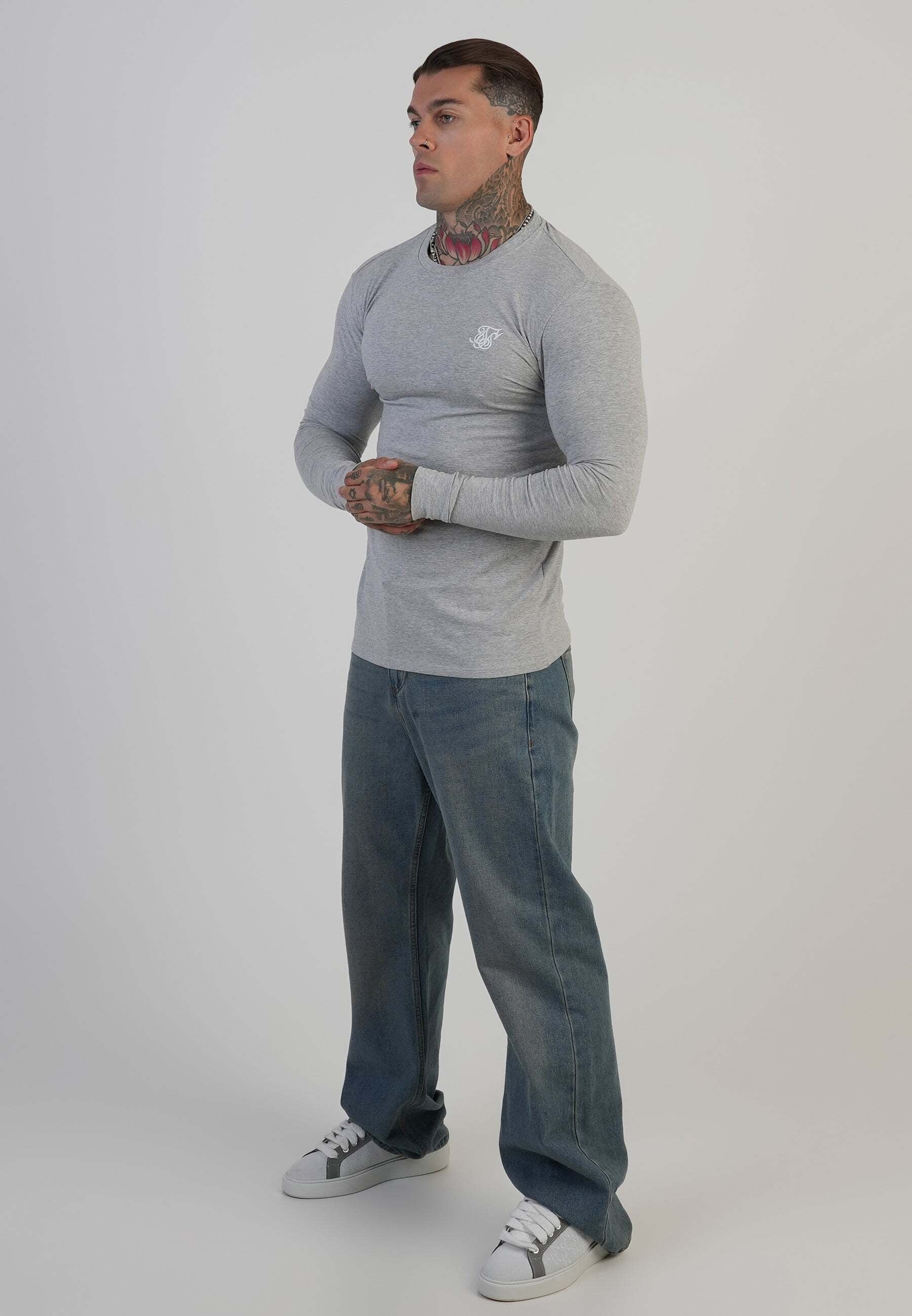 Siksilk T-shirt à manches longues »Siksilk Langarmshirt Essentials Long Sleeve T-Shirt«