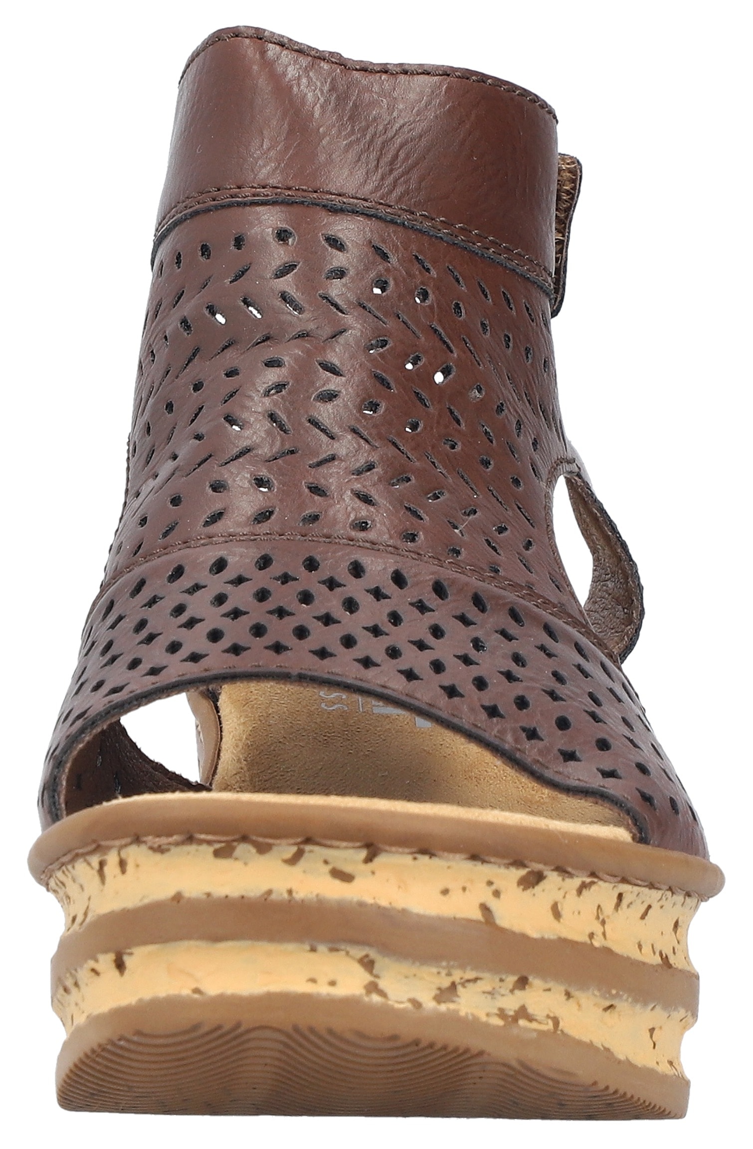 Rieker Schaftsandalette  Sommerschuh, Urlaubsschuh, Keilsandale mit Perforation