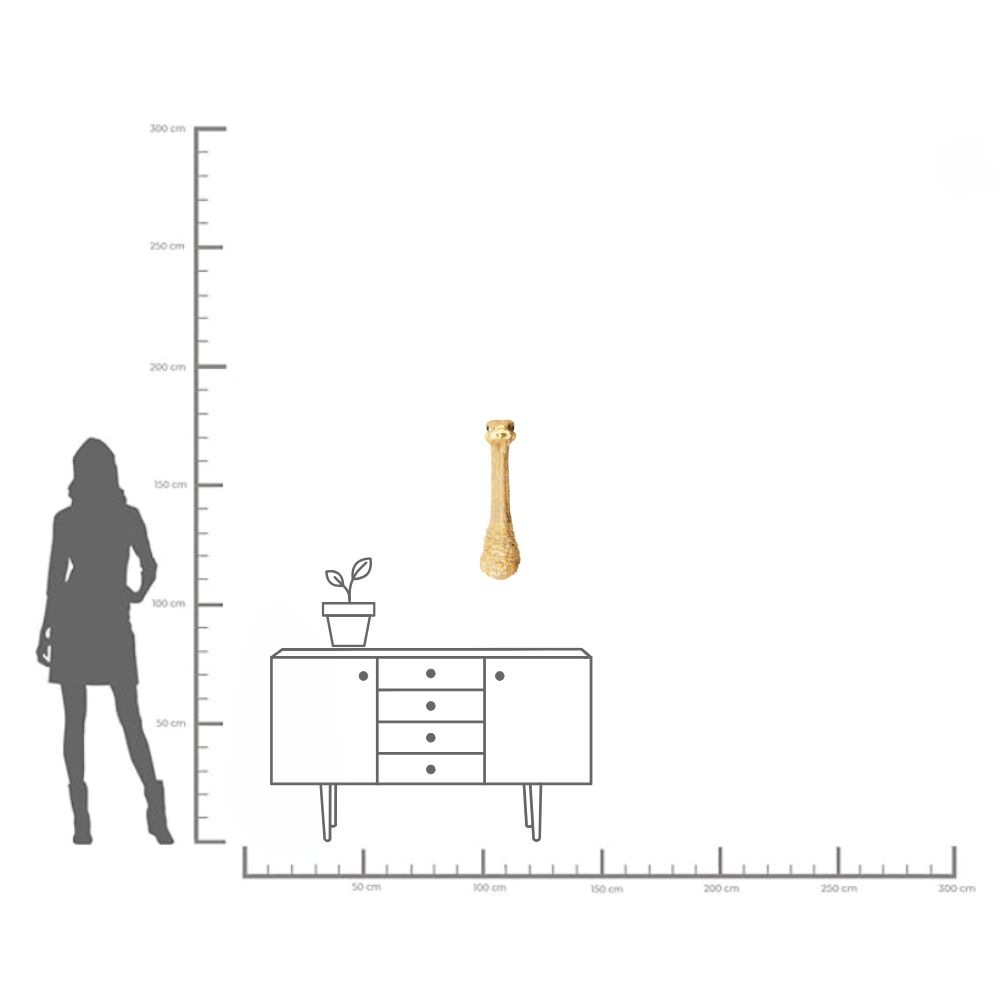 Kare Design Objet de décoration murale »Wandschmuck Ostrich Gold 19x72cm«