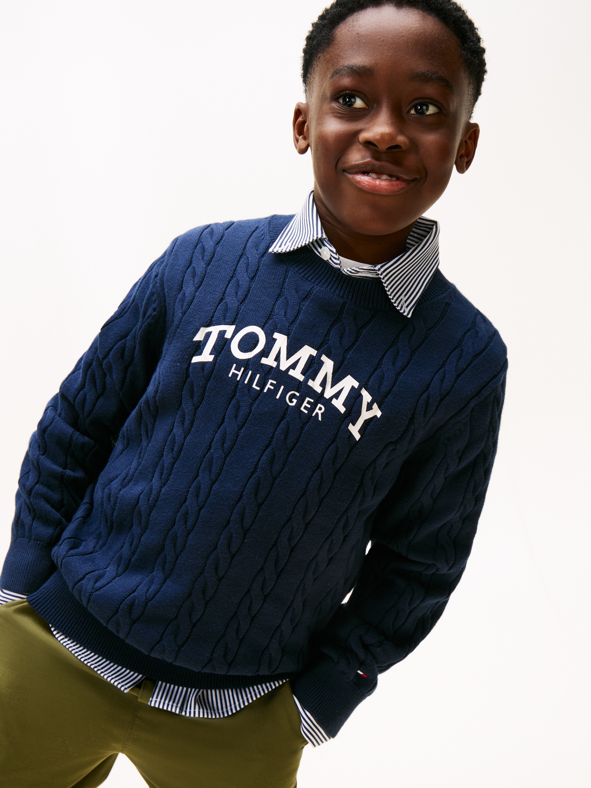 Tommy Hilfiger Pull en tricot Regular fit, für Kinder bis 16 Jahre, Druck