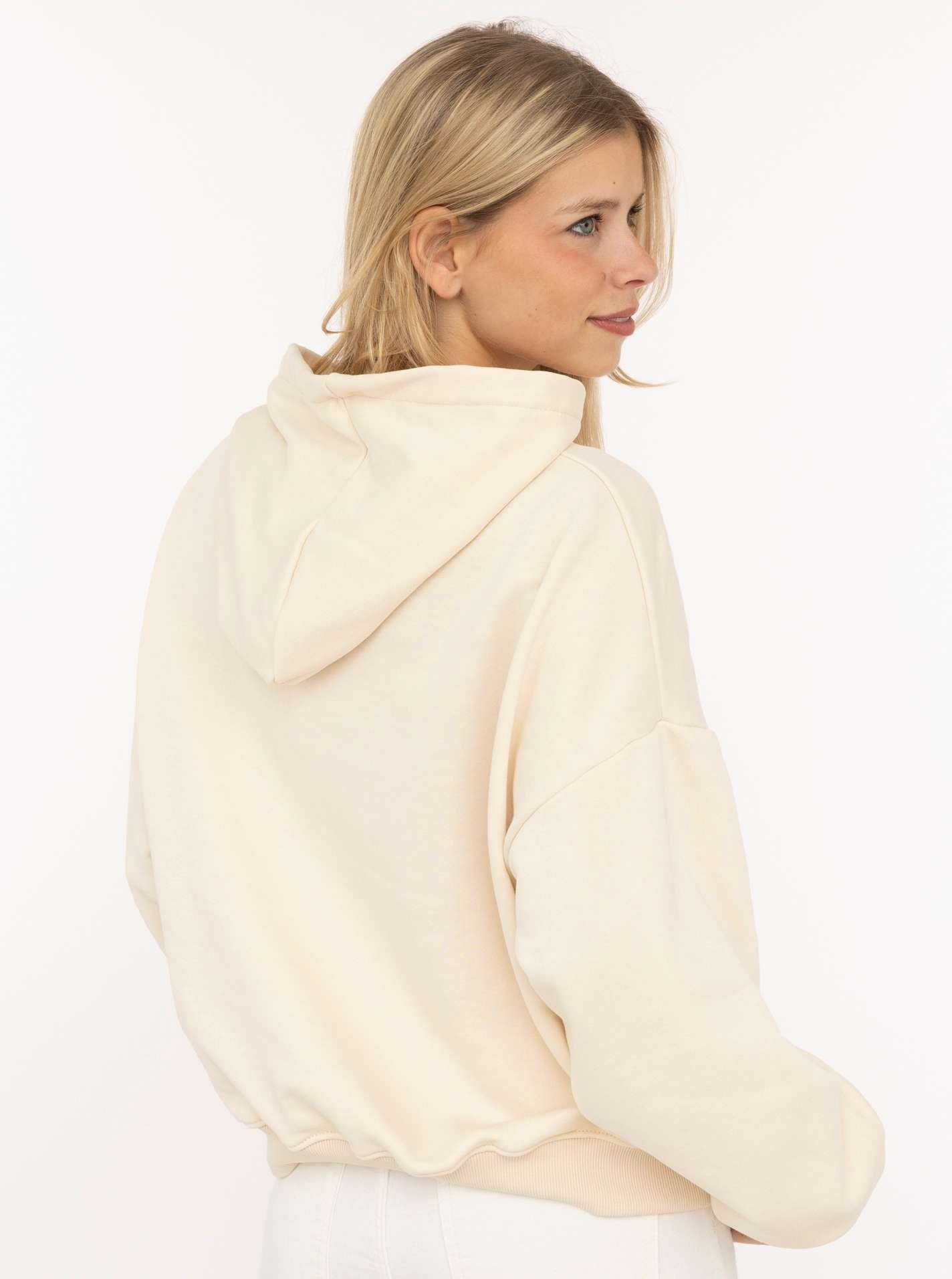 Zwillingsherz Hoodie »"Smile"«, capuche, manches longues, poignets élastiques, grand imprimé néon,
