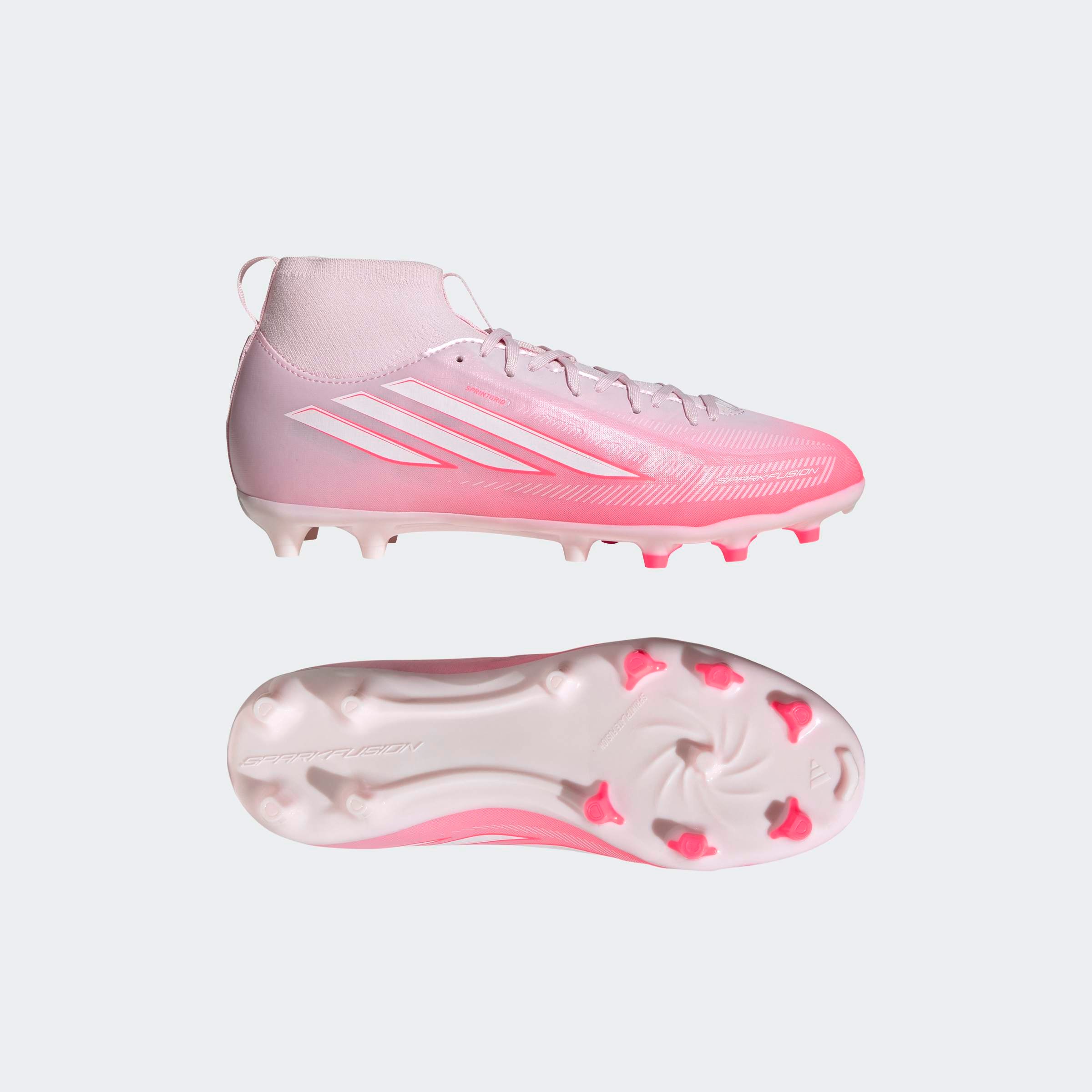 adidas Performance Fussballschuh »F50 SPARKFUSION LEAGUE KIDS , FESTE BÖDEN / KUNSTRASEN, HALBHOCH GESCH«  für Rasen und Kunstrasenplätze geeignet, für Jugendliche & Kinder