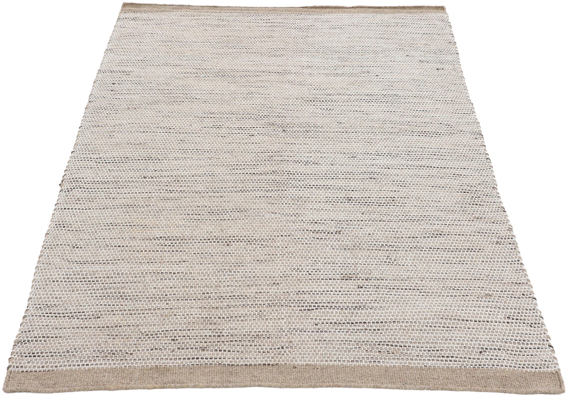 carpetfine Tapis en laine »Mona ,   auch als Läufer« Rectangulaire 5 mm Höhe 80% Wolle, Wendeteppich aus Wolle/Baumwolle, Wohnzimmer