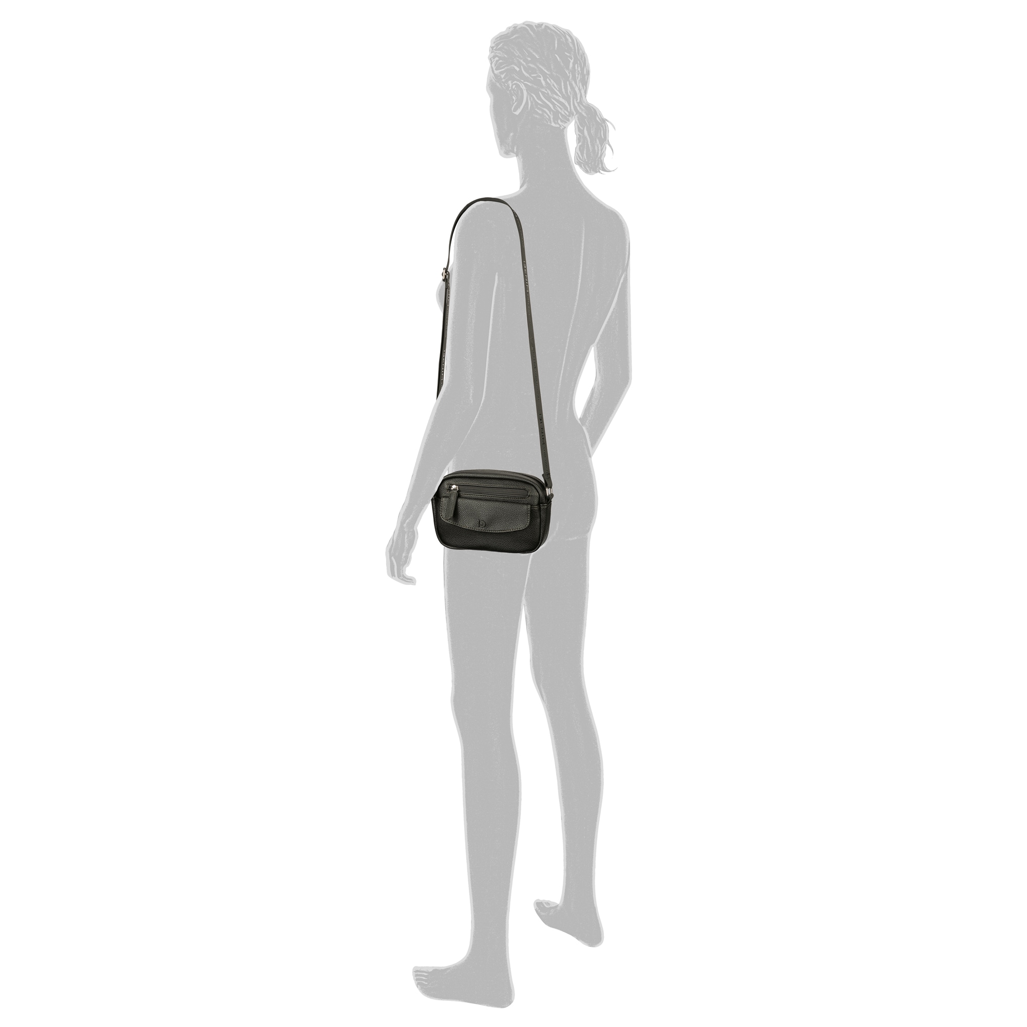 TOM TAILOR Denim Sac à bandoulière »Fara« Style doux et moelleux avec bande contrastée en tissu et impression logo brillante