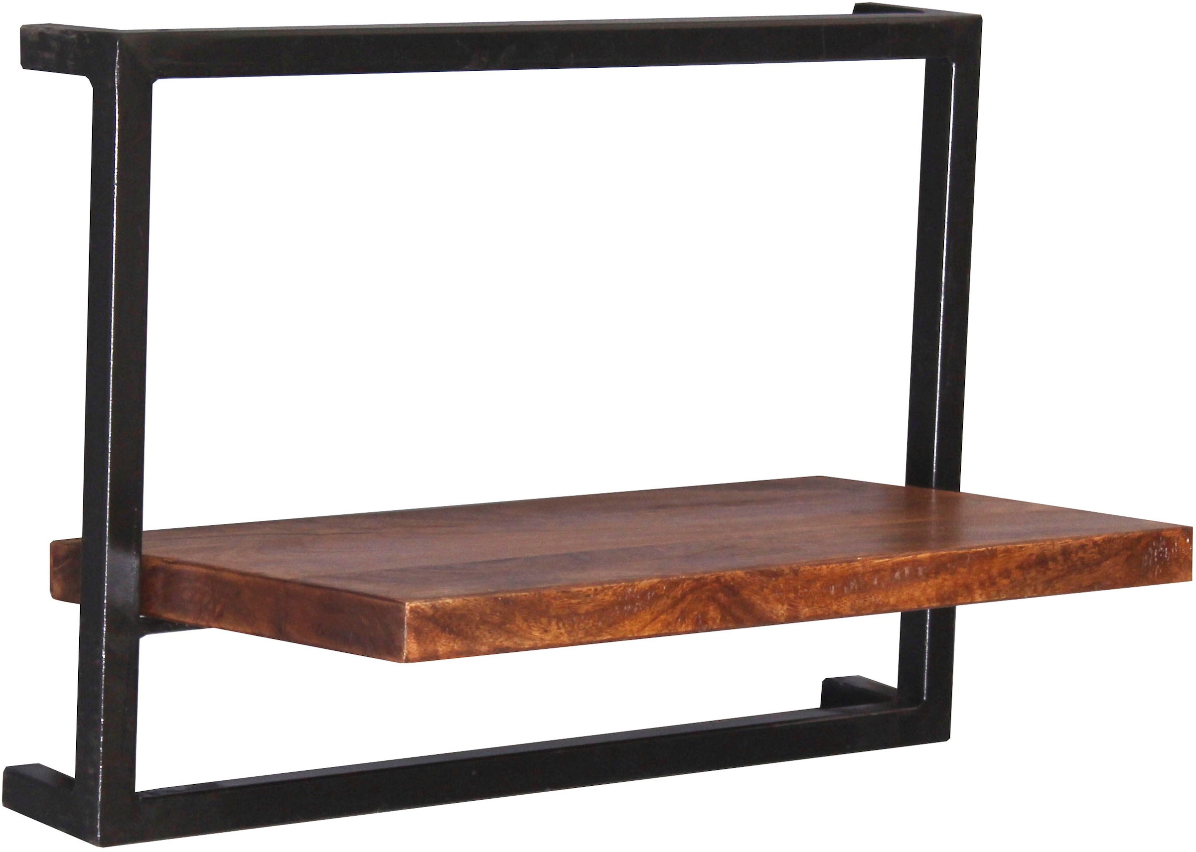 SIT Wandregal »Agadir Wandregal-Set 3-teilig aus Mangoholz mit Altmetall« Set,  1 hohes & 2 breite Wandregale für flexible Wandgestaltung
