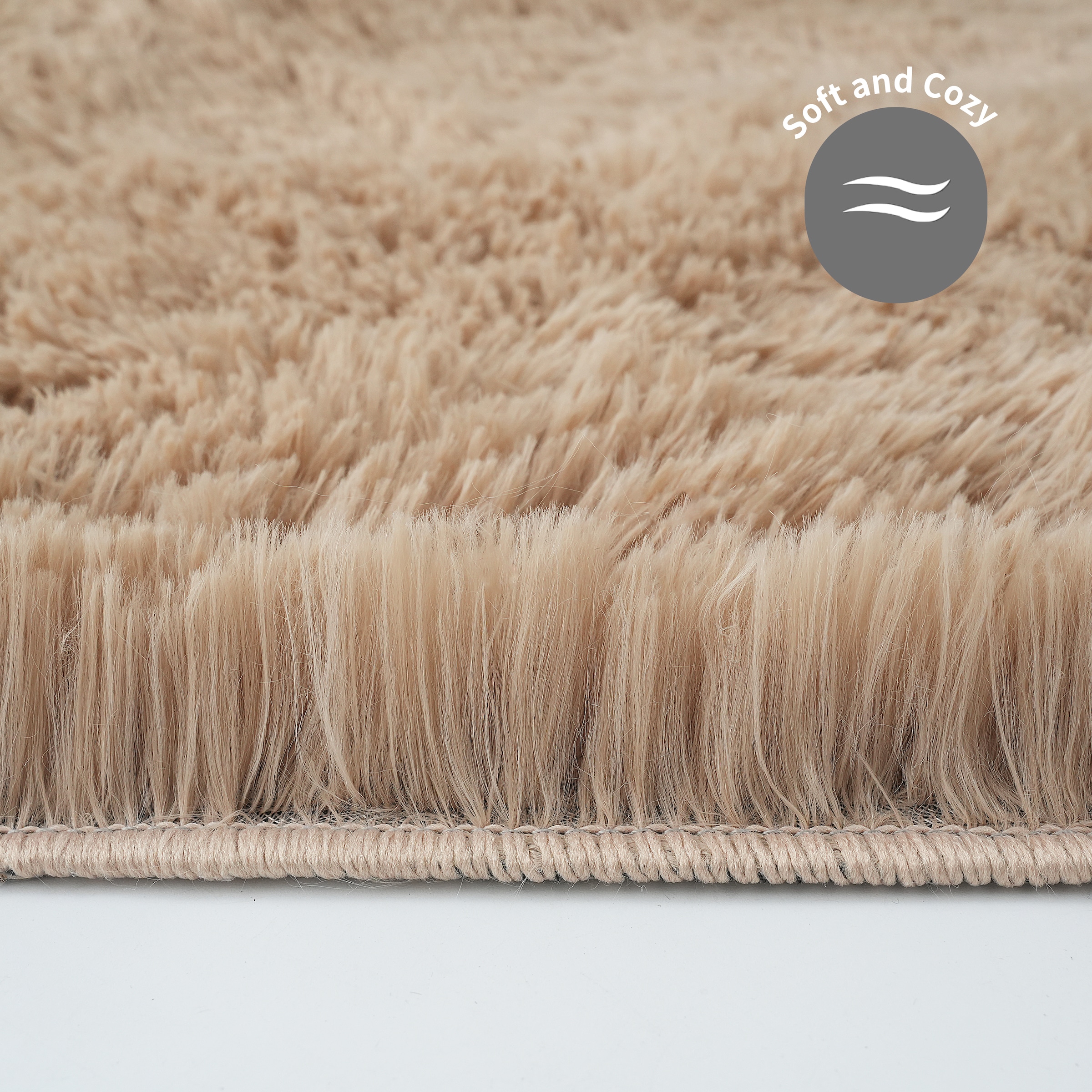 GOODproduct Hochflor-Teppich »Leava, besonders weich und kuschelig, leichter Glanz« rechteckig 37 mm Höhe uni, Mikrofaser Teppiche, Plüsch, Wohnzimmer, Schlafzimmer, Esszimmer