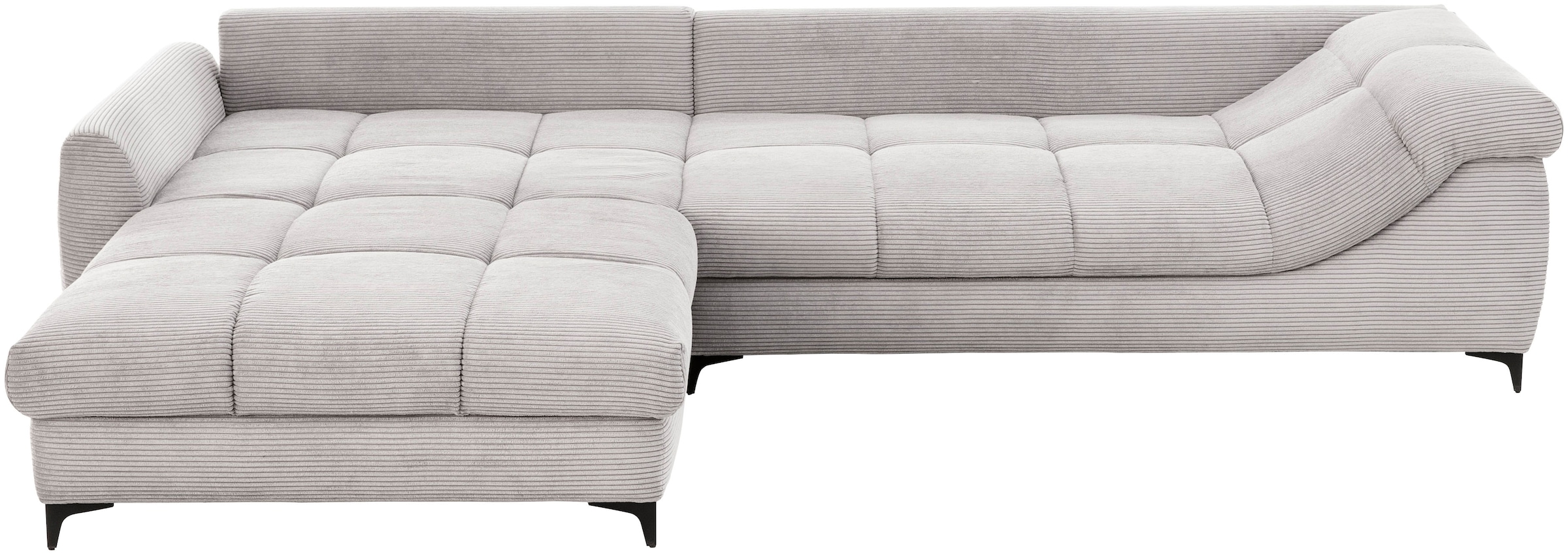 Mr. Couch Canapé d'angle »Ronaldo, L-Form, wahlweise mit Kaltschaum« mit Kaltschaum, bis 140 kg pro Sitzplatz belastbar