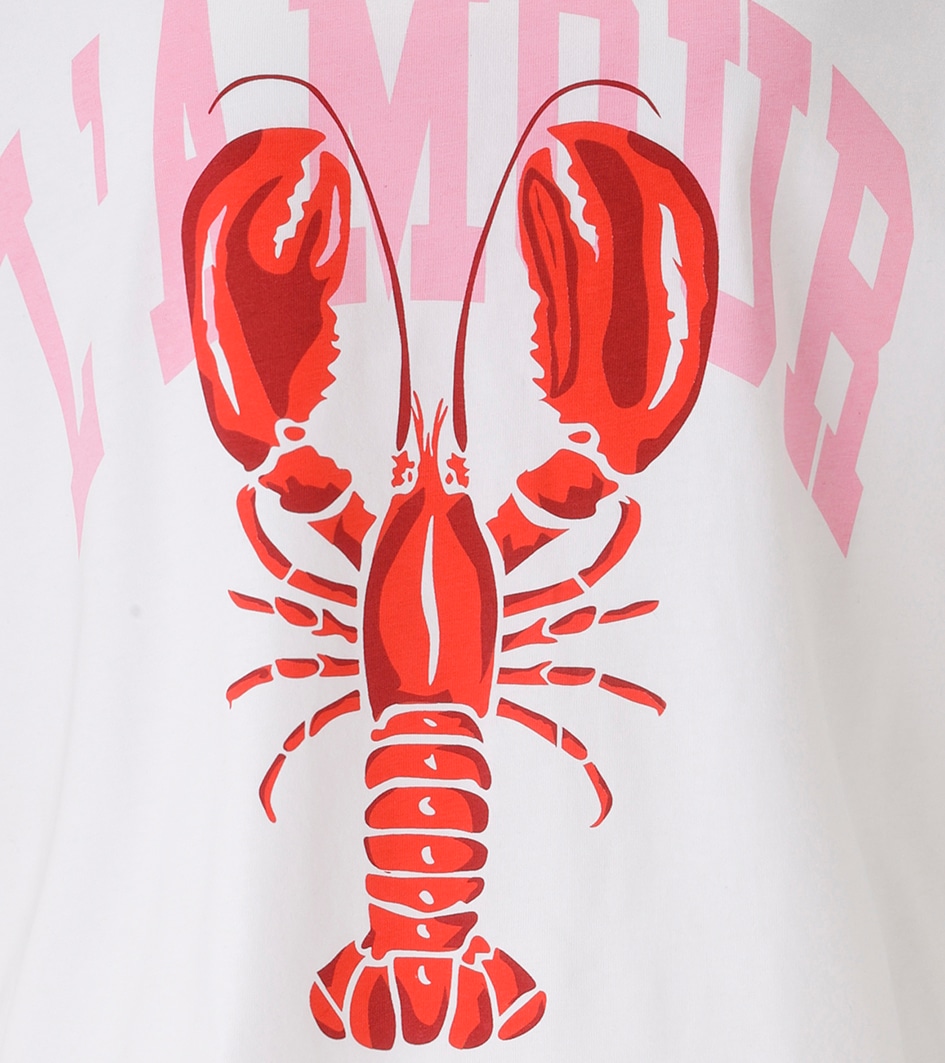 Aniston CASUAL T-Shirt mit Krebs und Schriftzügen bedruckt