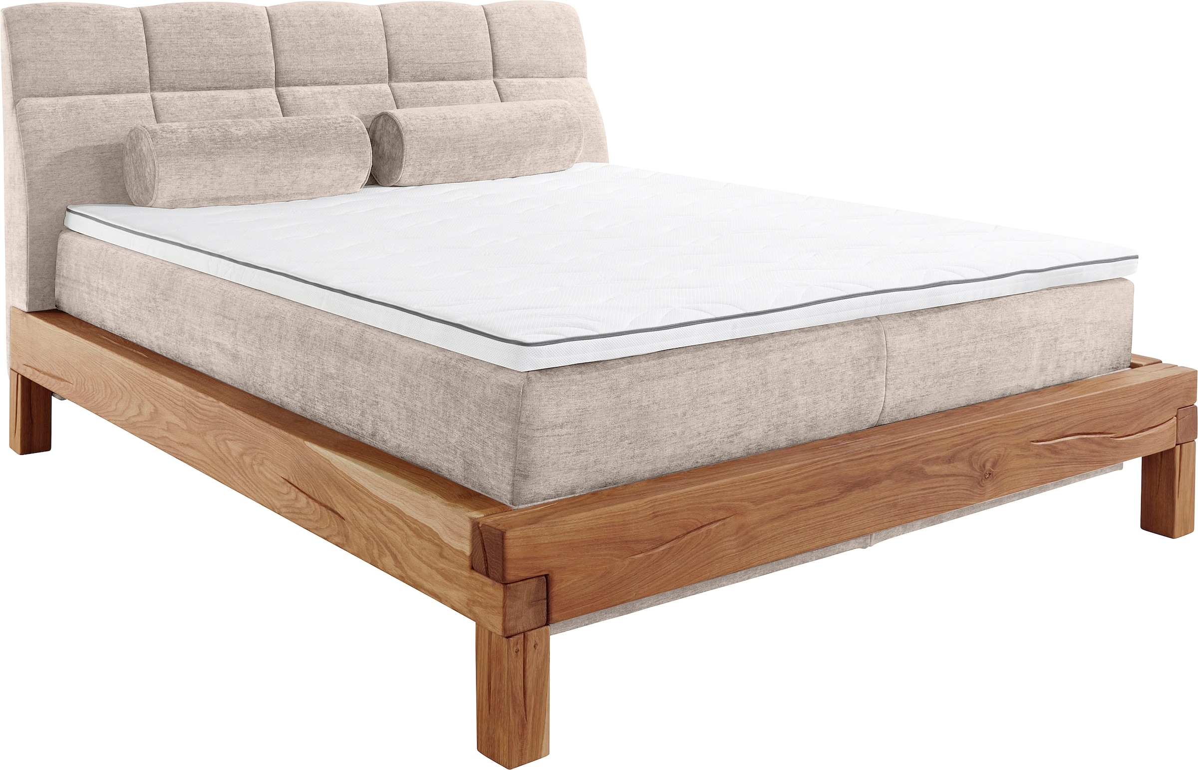 Home affaire Boxspringbett »Villads« Liegefläche: 160/200 cm aus Balkeneiche, Inside-Boxspring-Unterbau