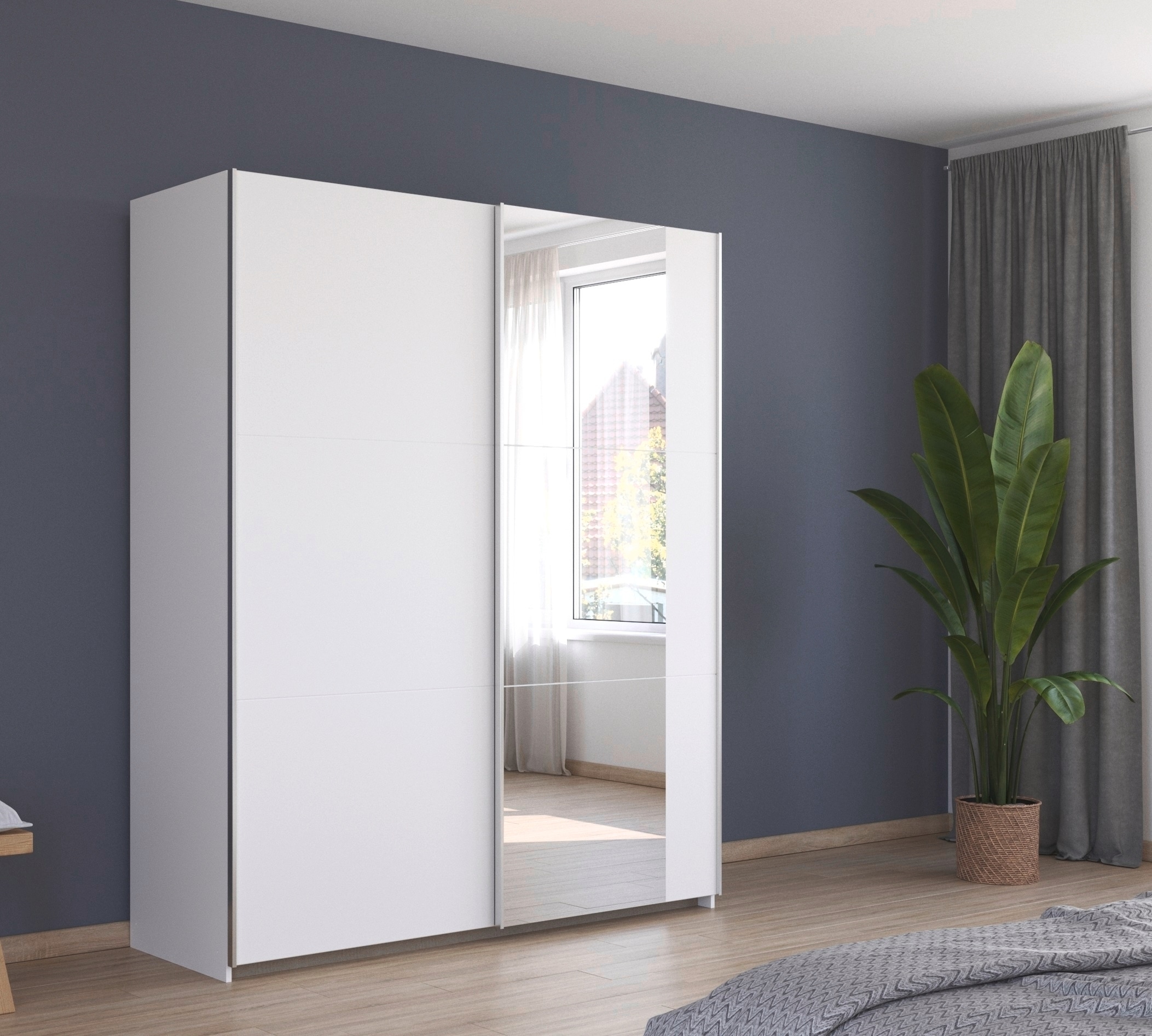 rauch Schwebetürenschrank »Kleiderschrank Schrank Garderobe  AURELIO« 3 Ausstattungen BASIC/CLASSIC/PREMIUM (inkl. SOFT-CLOSE-FUNKTION),  zeitloses Design, viele Farben, Breiten 175/218/261 cm MADE IN GERMANY