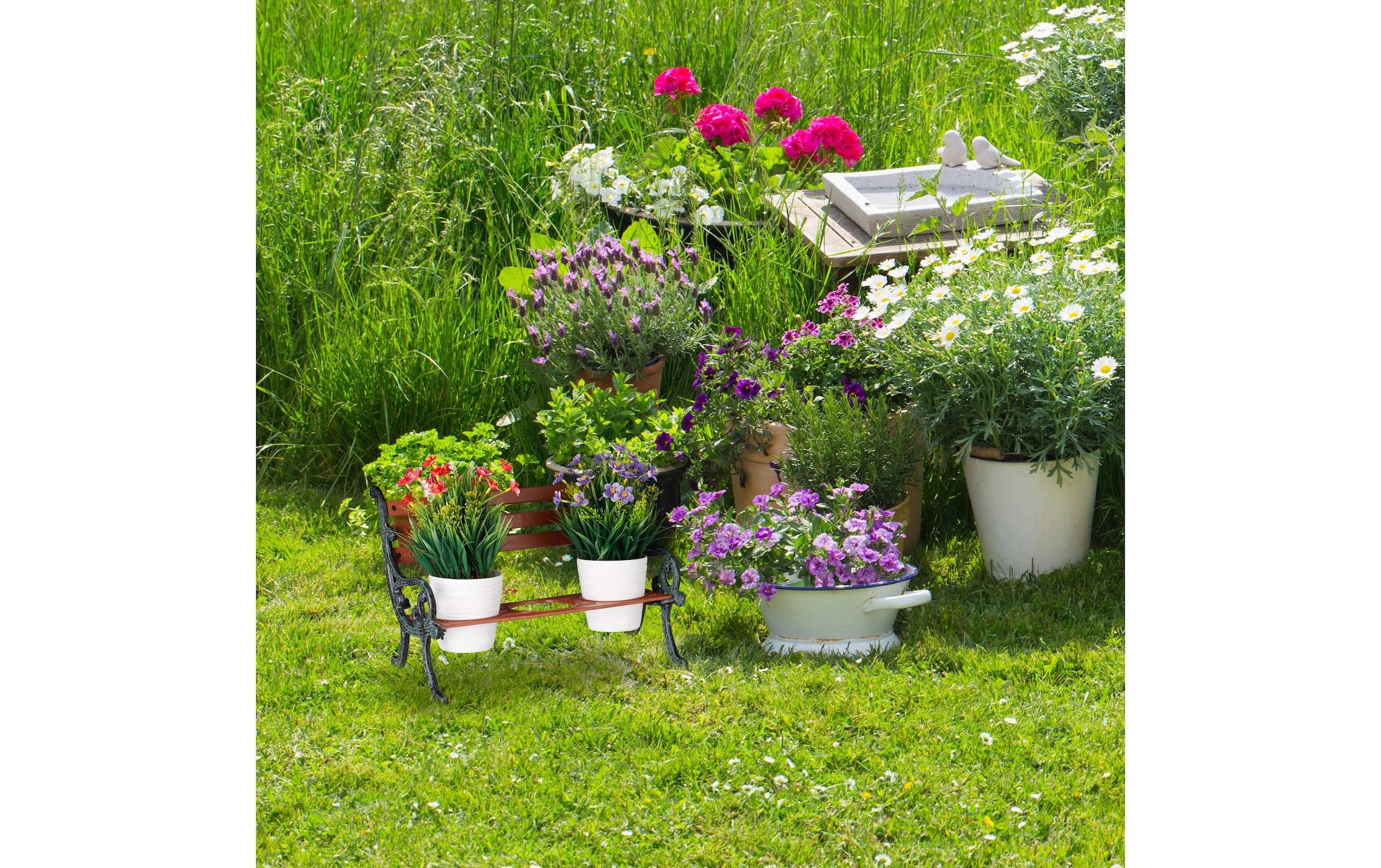 relaxdays Blumenbank »Mini, 3«