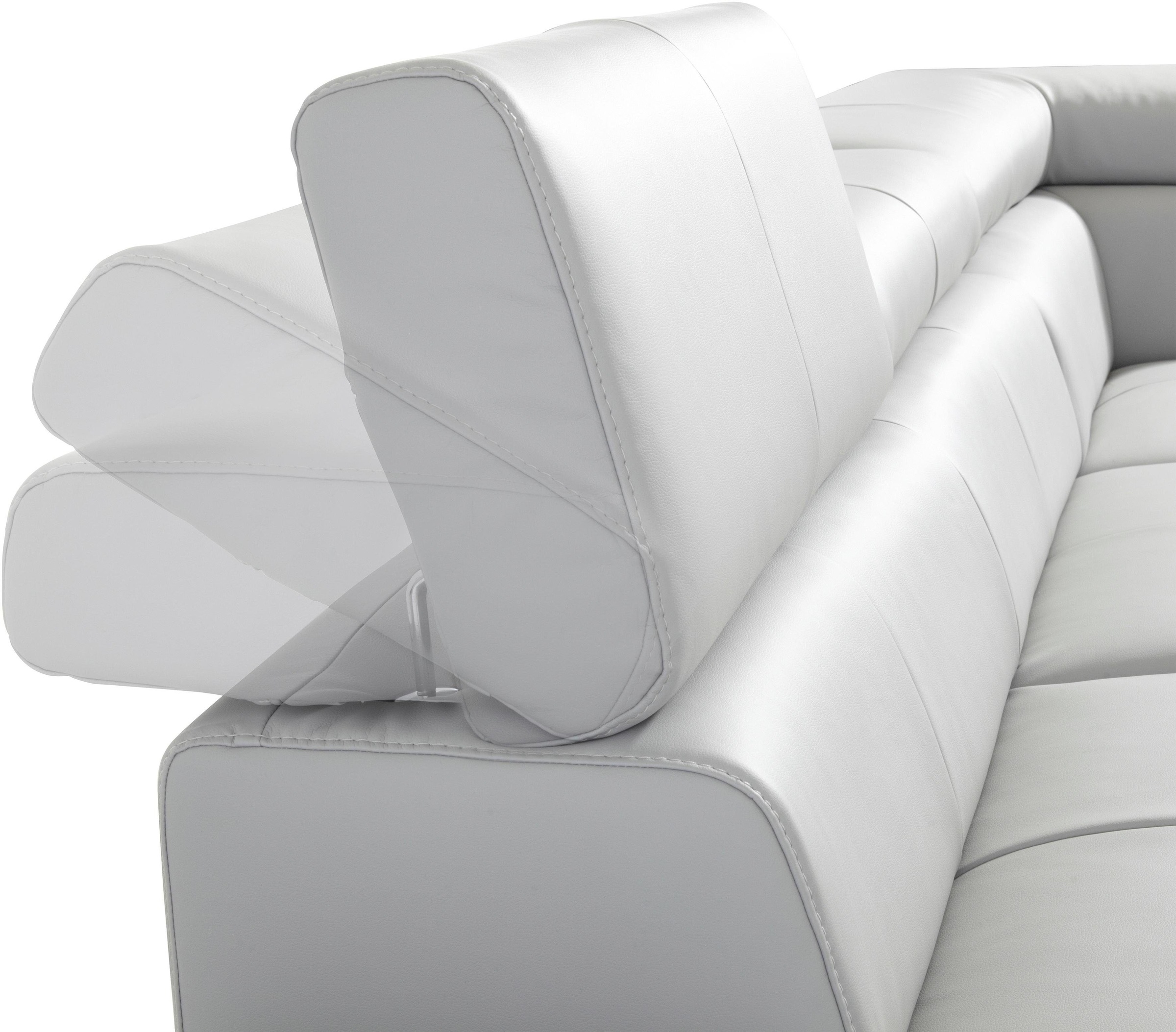 COTTA Ensemble rembourré »Enterprise L-Form« Set,  Set bestehend aus: Ecksofa mit Arm- & Kopfteilverstellung & Hocker