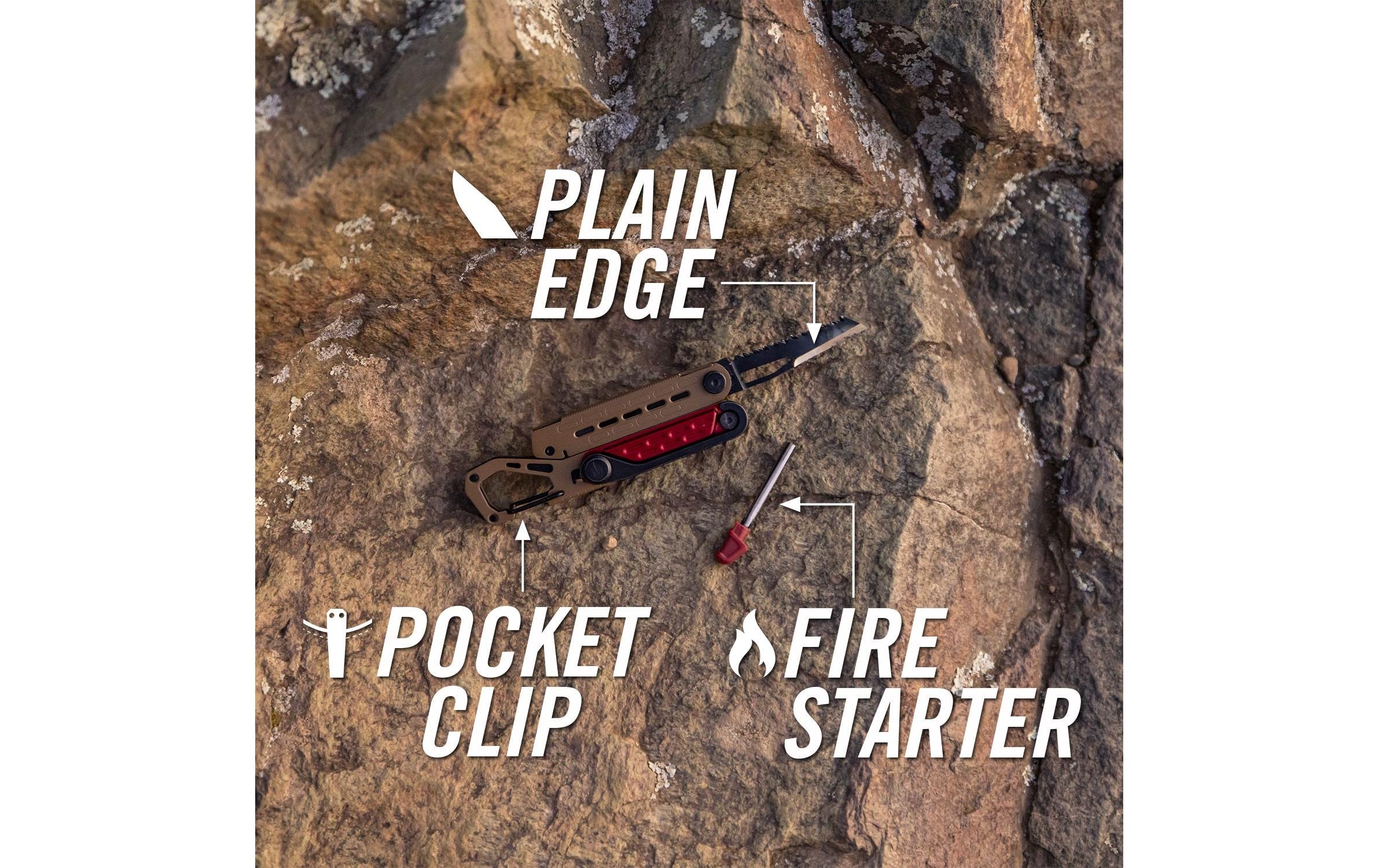 Gerber Outil multifonctionnel »Camping-Tool STAKEOUT SPARK 10 Funktionen, Coyote«