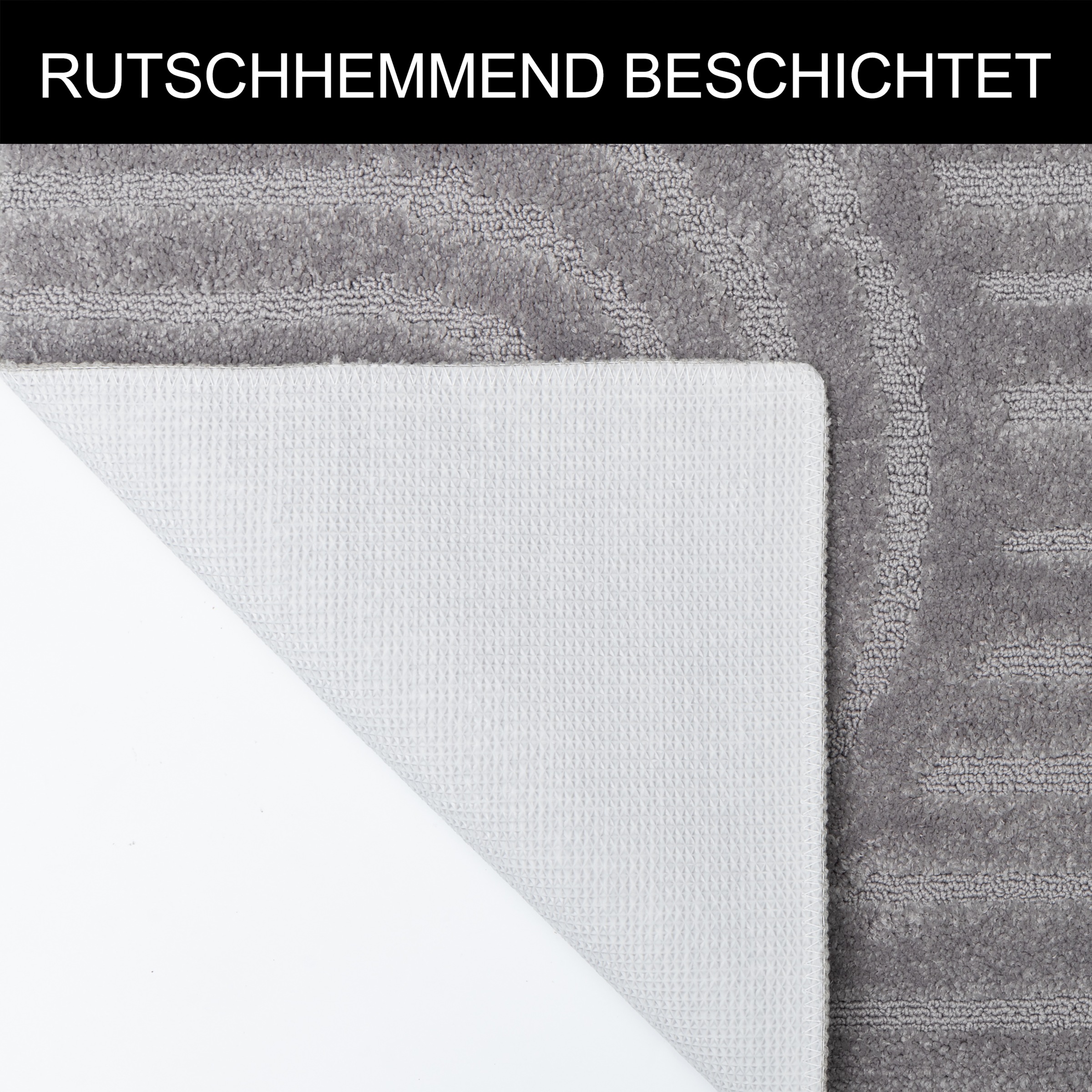 GOODproduct Tapis de bain »Zen, Badvorleger, Badezimmer Teppich, Duschvorleger« Höhe 10 mm revêtement antidérapant Séchage rapide | compatible chauffage au sol couleurs unies, effet relief, motif moderne, Zen