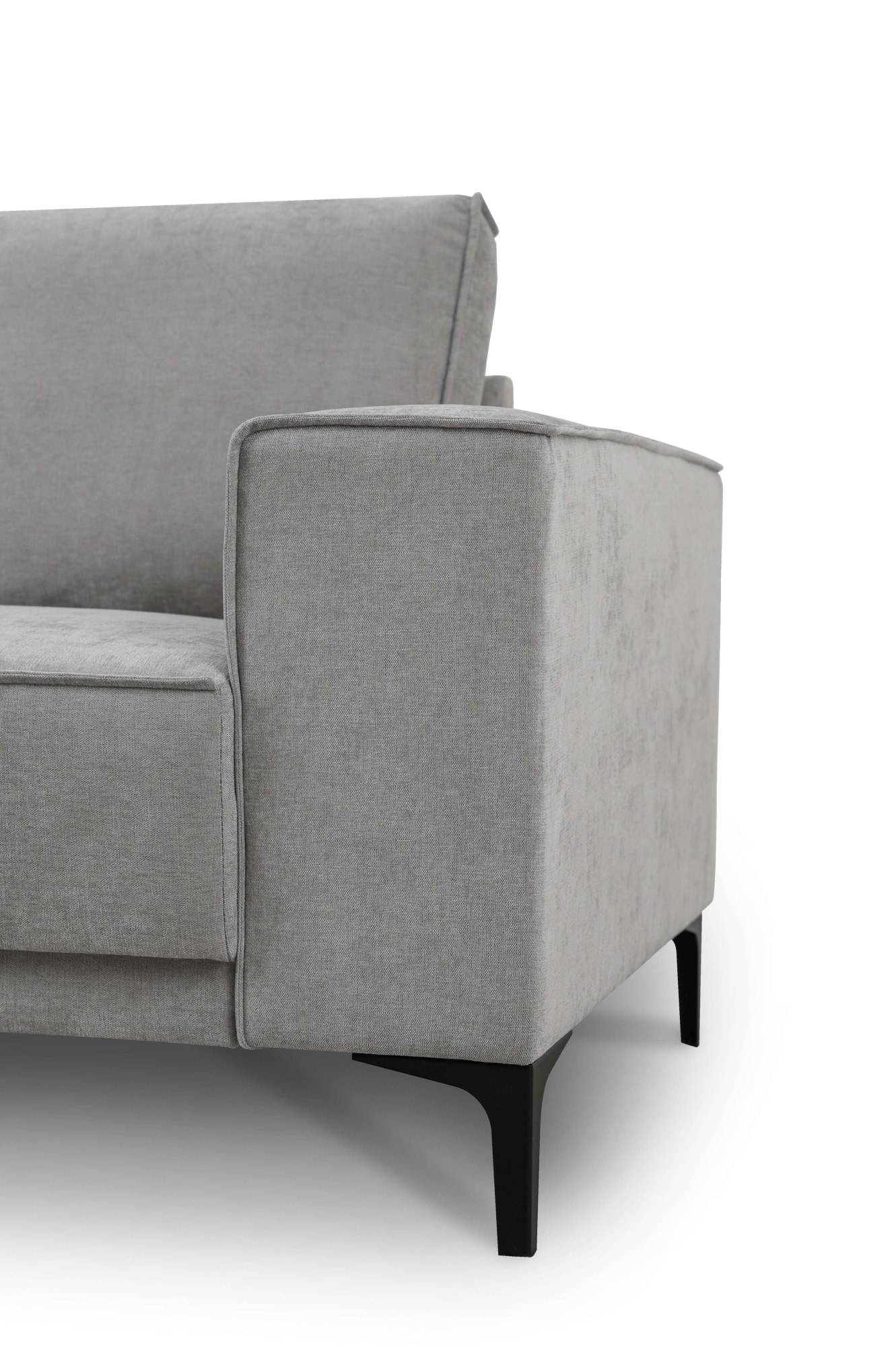 GOODproduct 2-places »OLAND Struktur fein, Sofa, B: 164 cm, Skandi-Design« 164 cm, suspension à vagues, design scandinave, pieds en métal