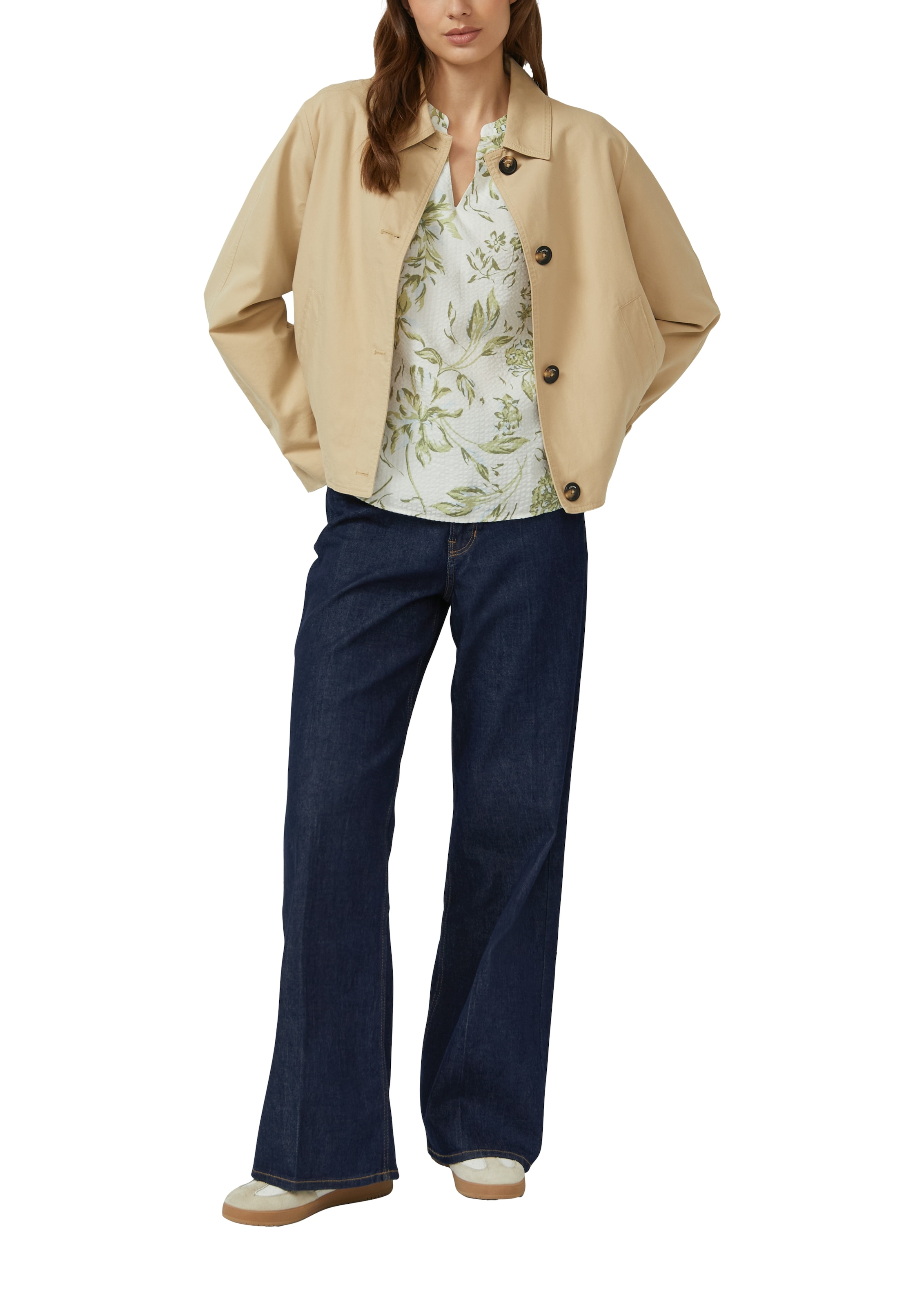 s.Oliver Blouse à pression 3/4-Arm-Bluse mit Splitneck