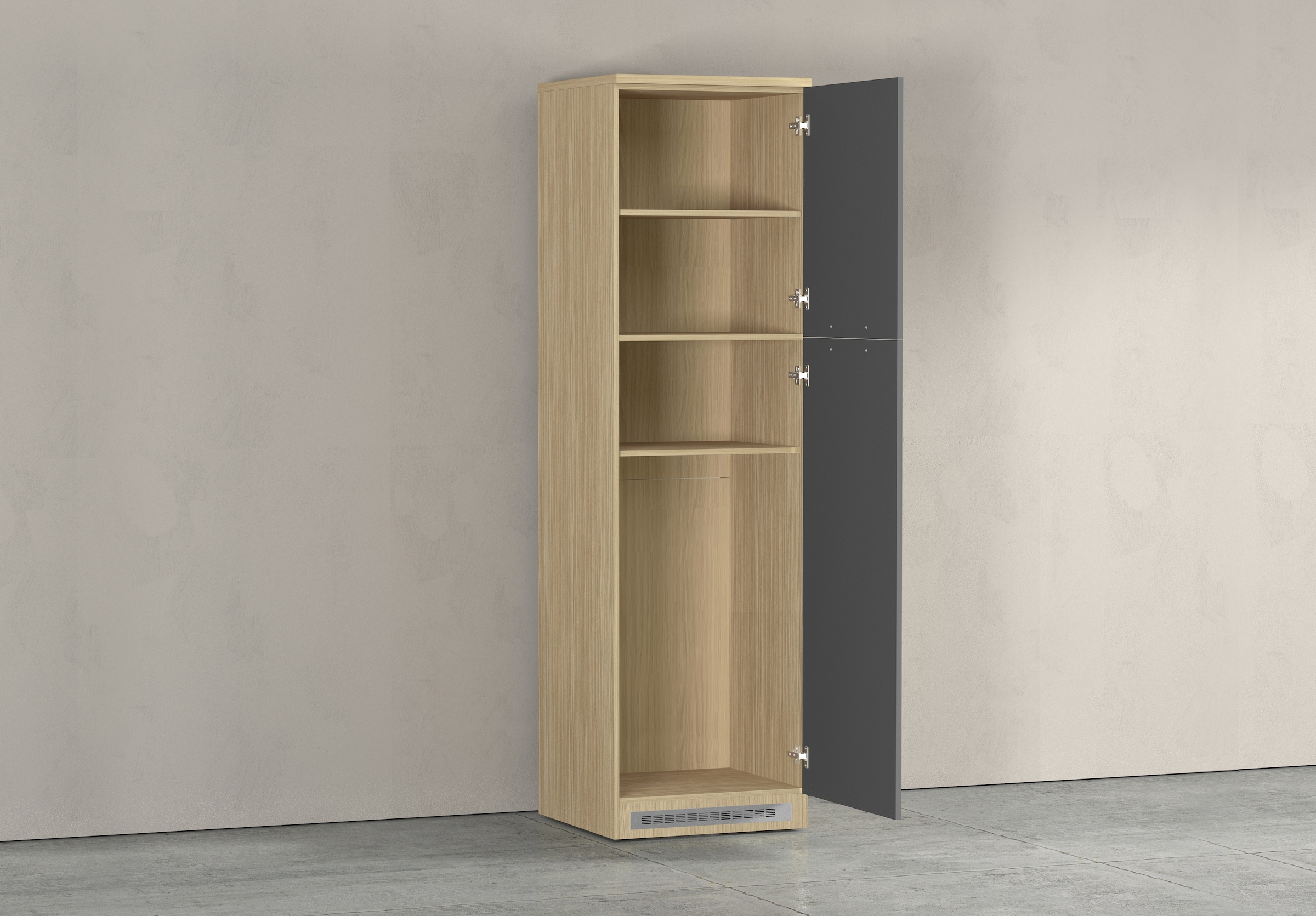 KOCHSTATION Armoire réfrigérée encastrable »Luna, Kühlschrank-Umbau, Einbauschrank für Kühlschrank, Made in Italy« B/T/H: 60×60×214,5 cm, für zwei Kühlschrankhöhen vorbereitet