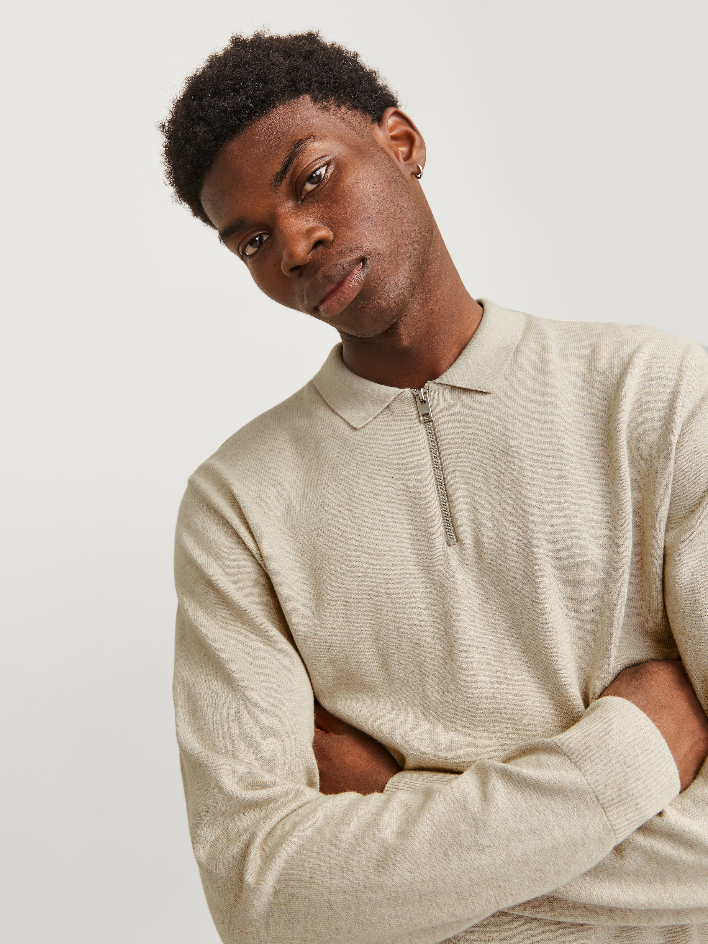 Jack & Jones Polokragenpullover »JJEEMIL KNIT POLO HALF ZIP LS NOOS« mit Polo Kragen